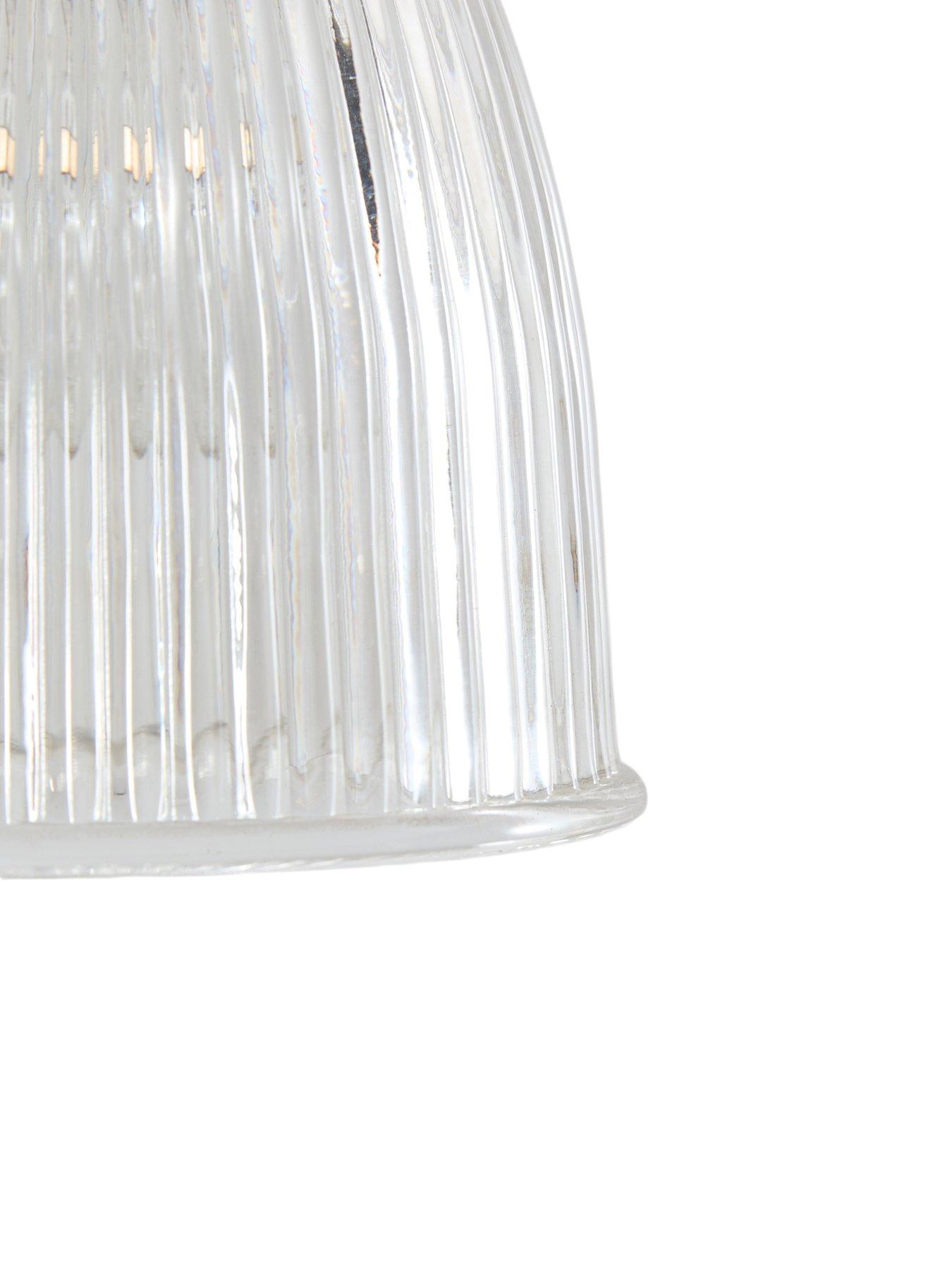 Image 6 of 6 of The Very Collection Ribbed Glass Plug In Wall Light