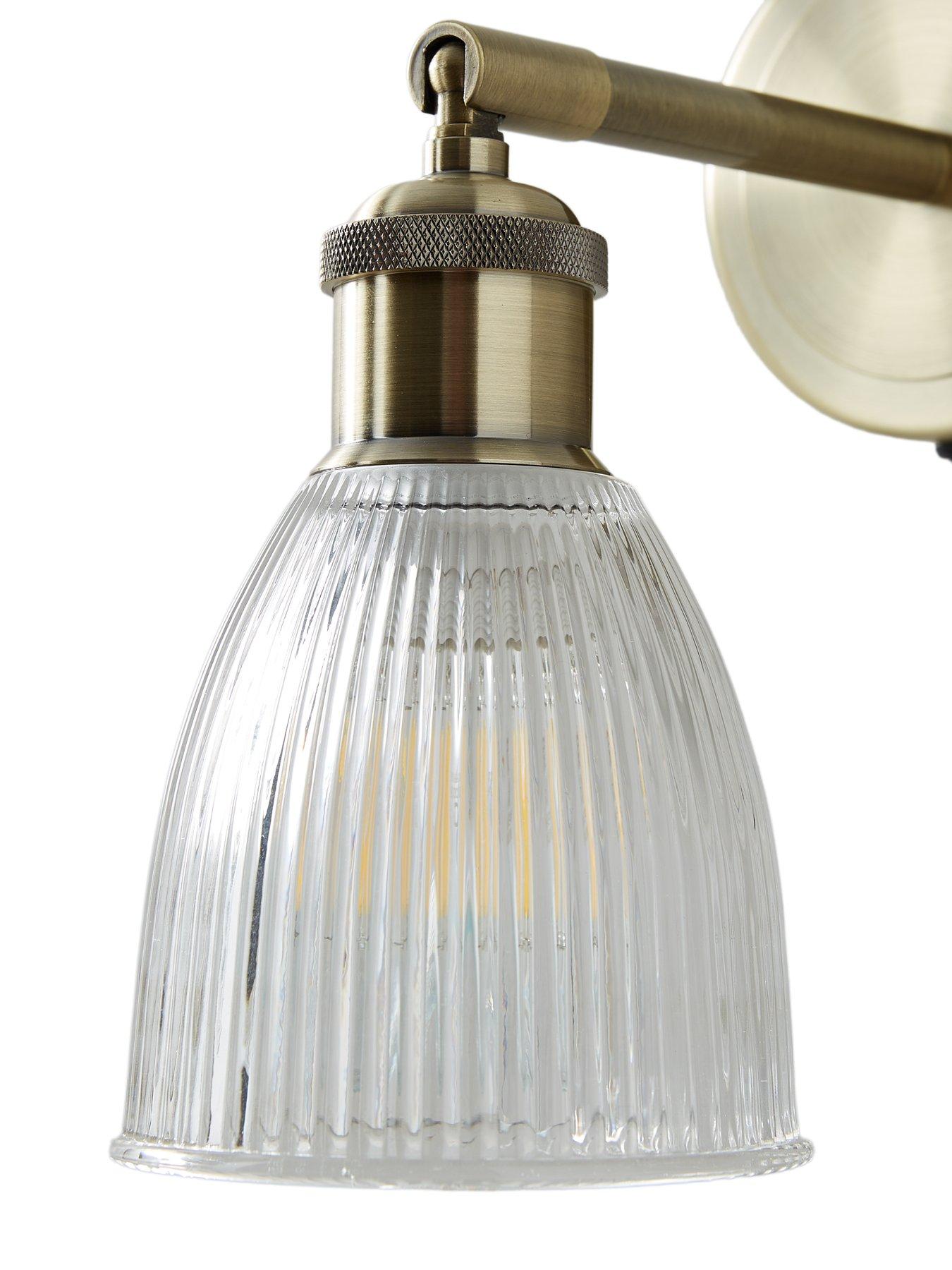 Image 4 of 6 of The Very Collection Ribbed Glass Plug In Wall Light