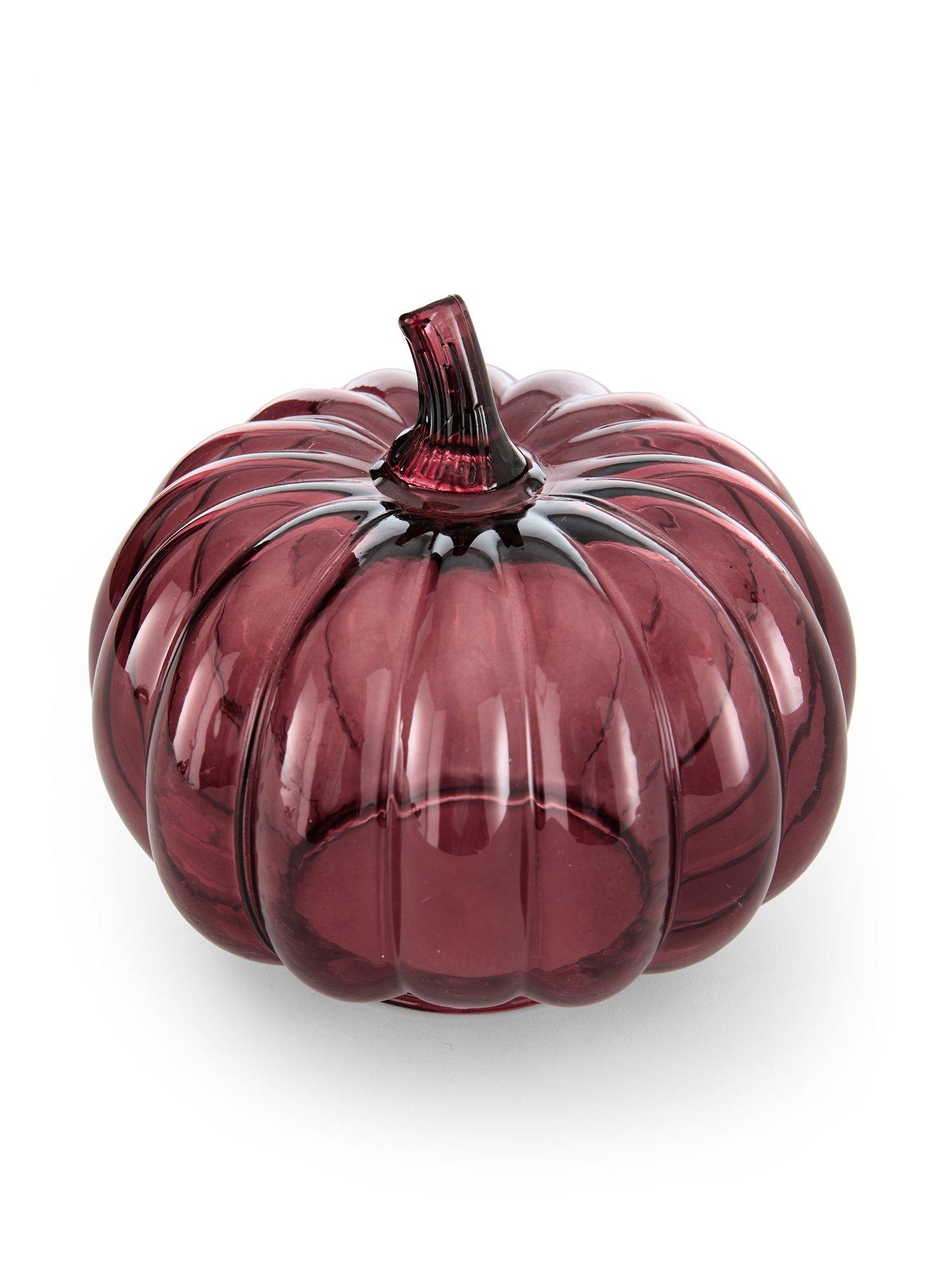 Image 3 of 4 of The Very Collection Glass Pumpkin - Plum