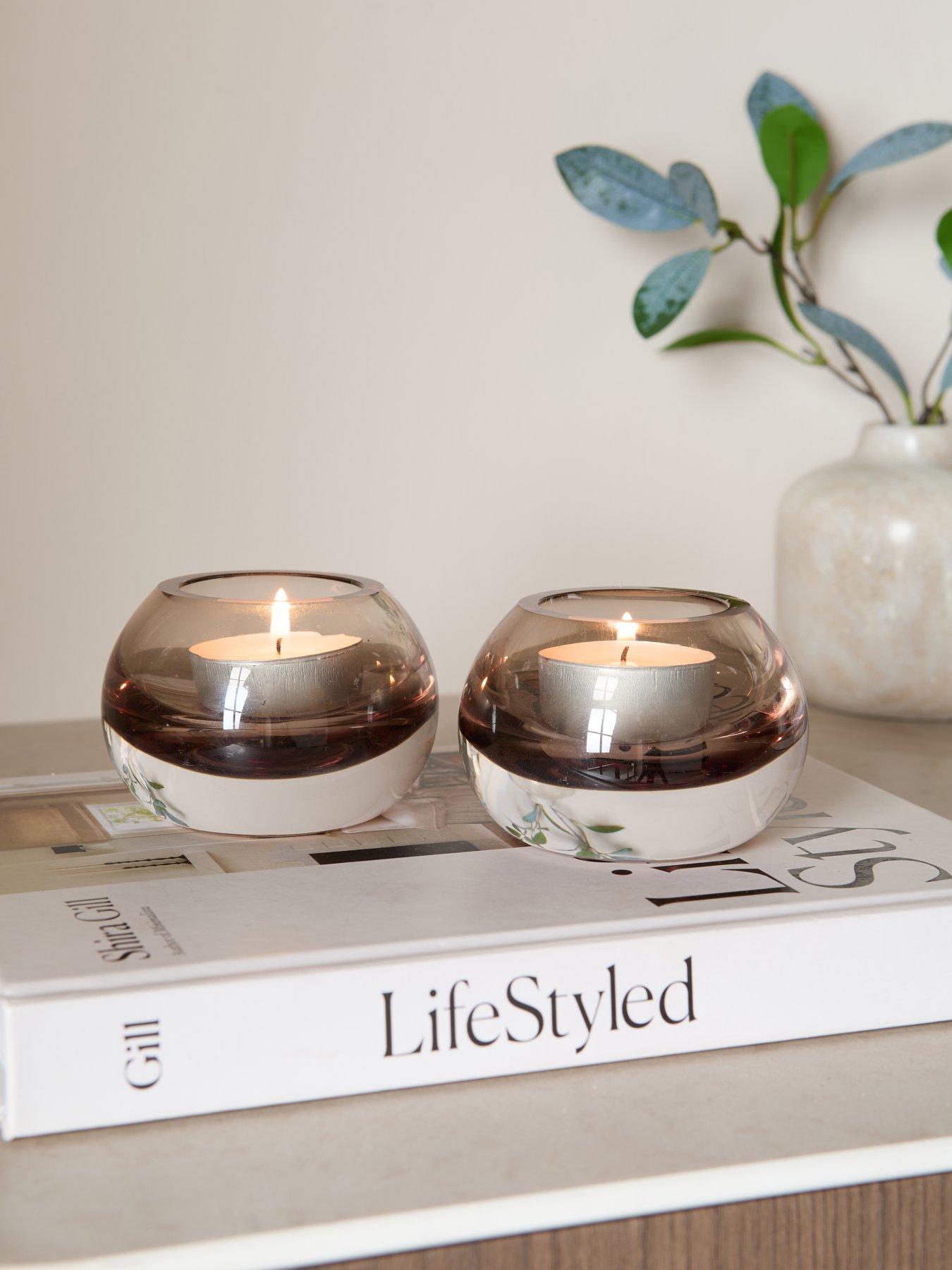 The Very Collection Set Of 2 Tea Lighting Holder in Clear