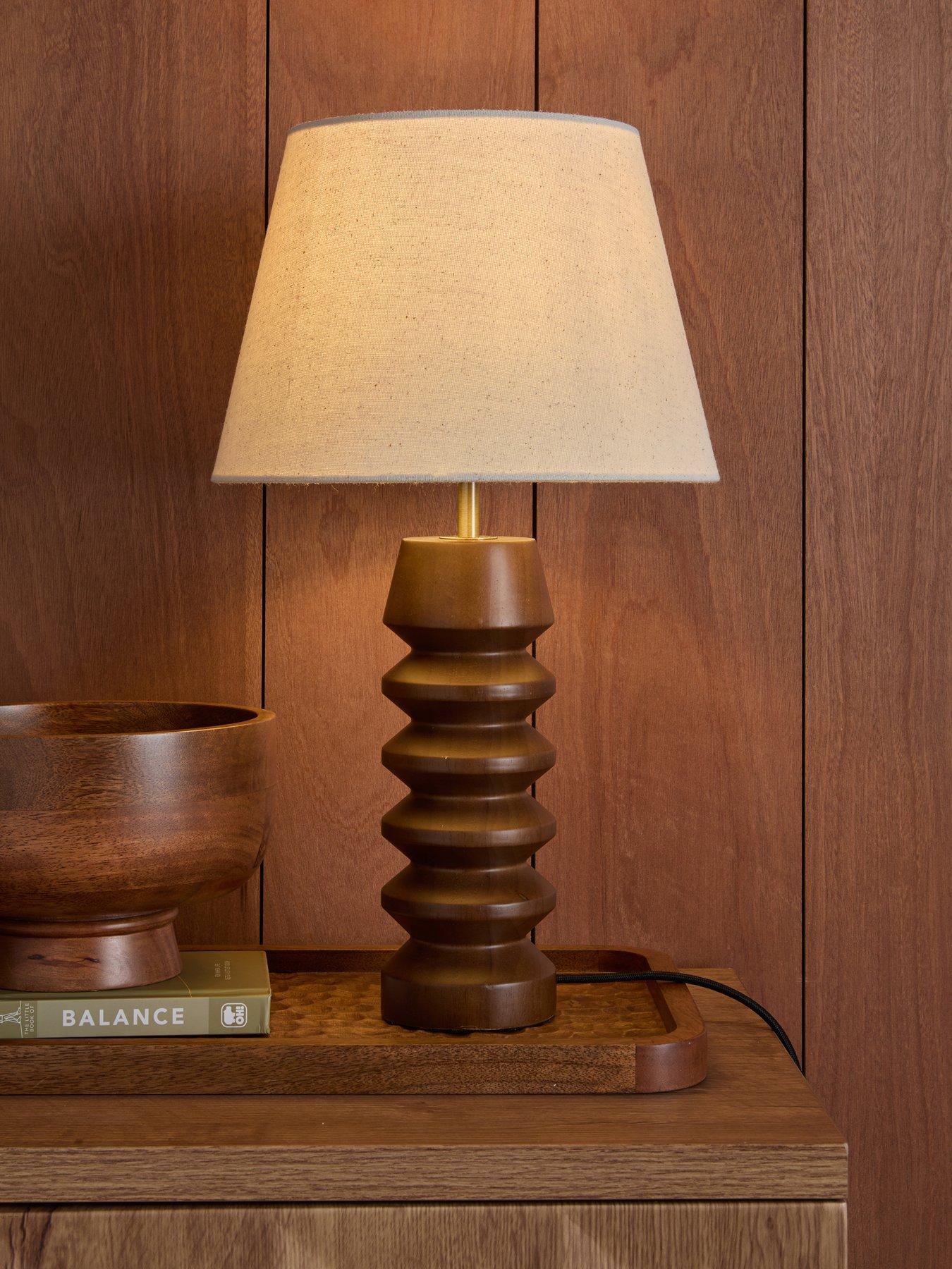 The Very Collection Wooden Stacked Table Lamp