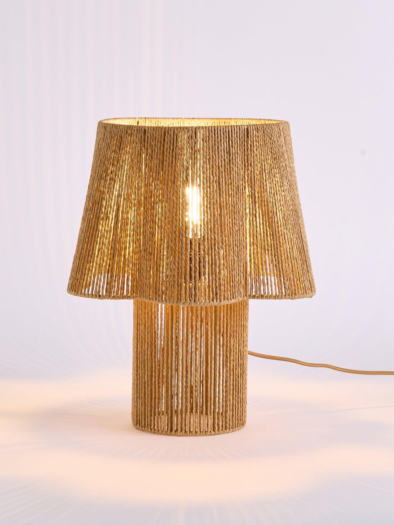 Image 3 of 8 of The Very Collection String Table Lamp with Fluted Shade