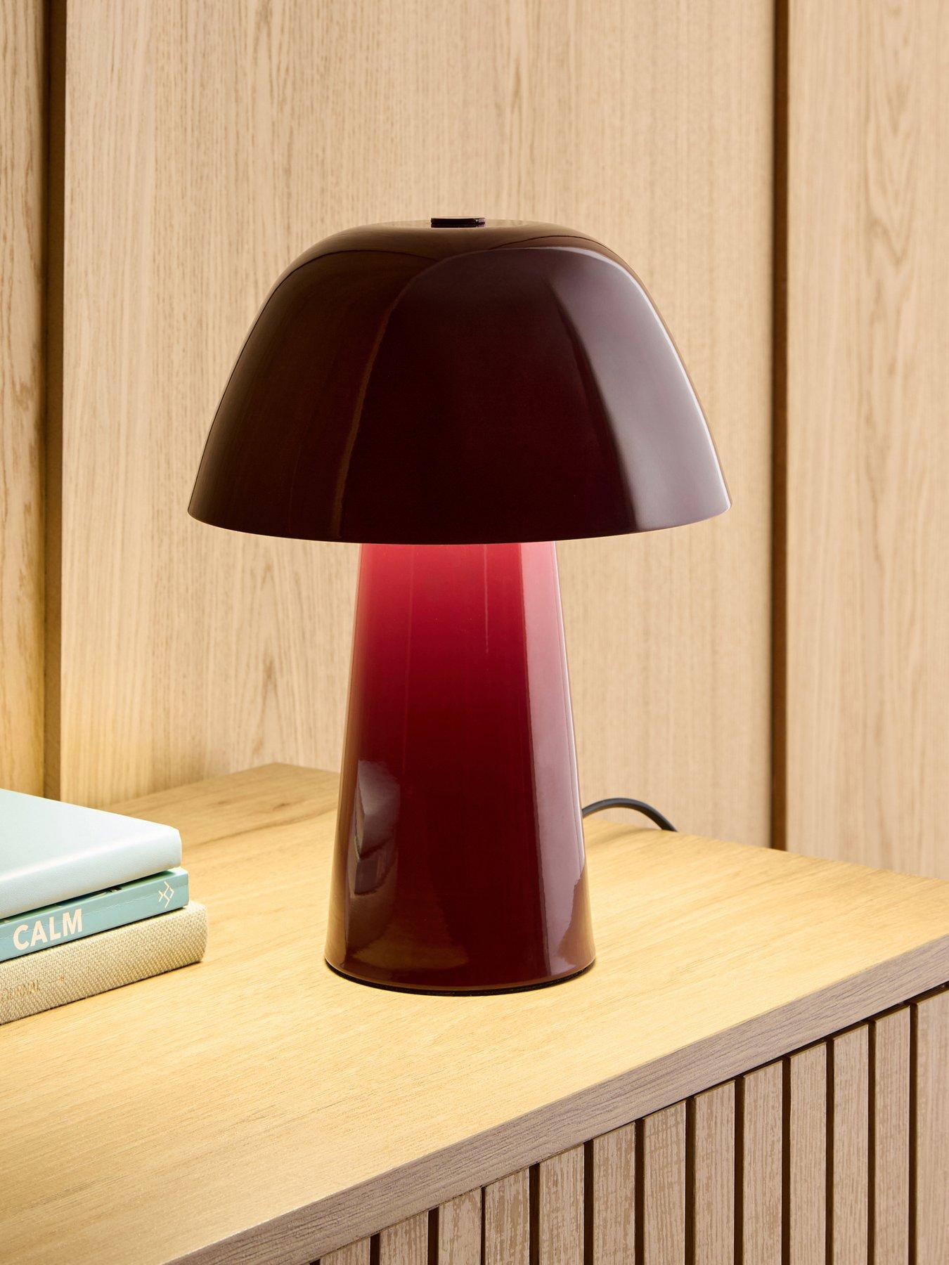 The Very Collection Dome Table Lamp - Burgundy