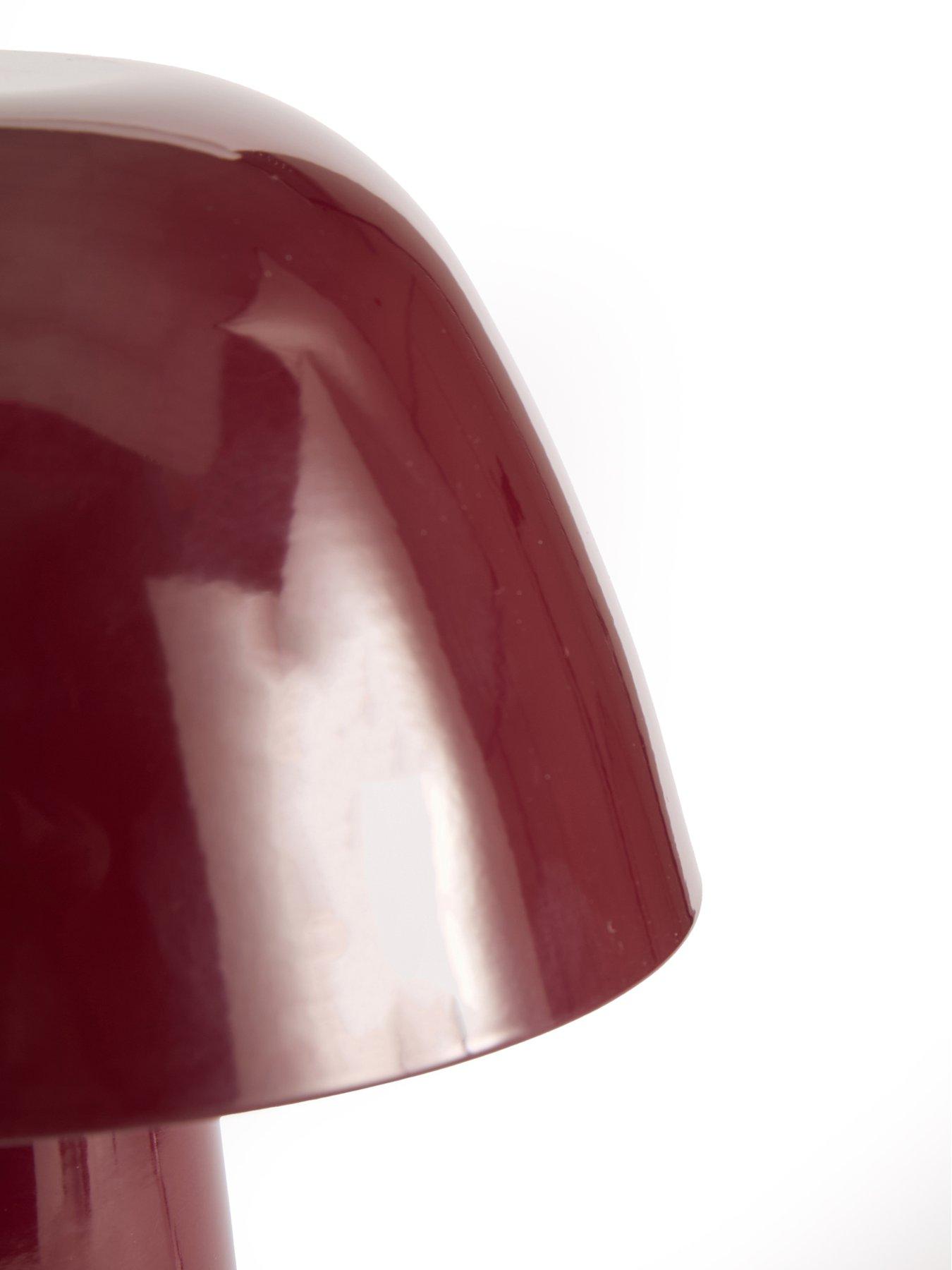 Image 5 of 6 of The Very Collection Dome Table Lamp - Burgundy