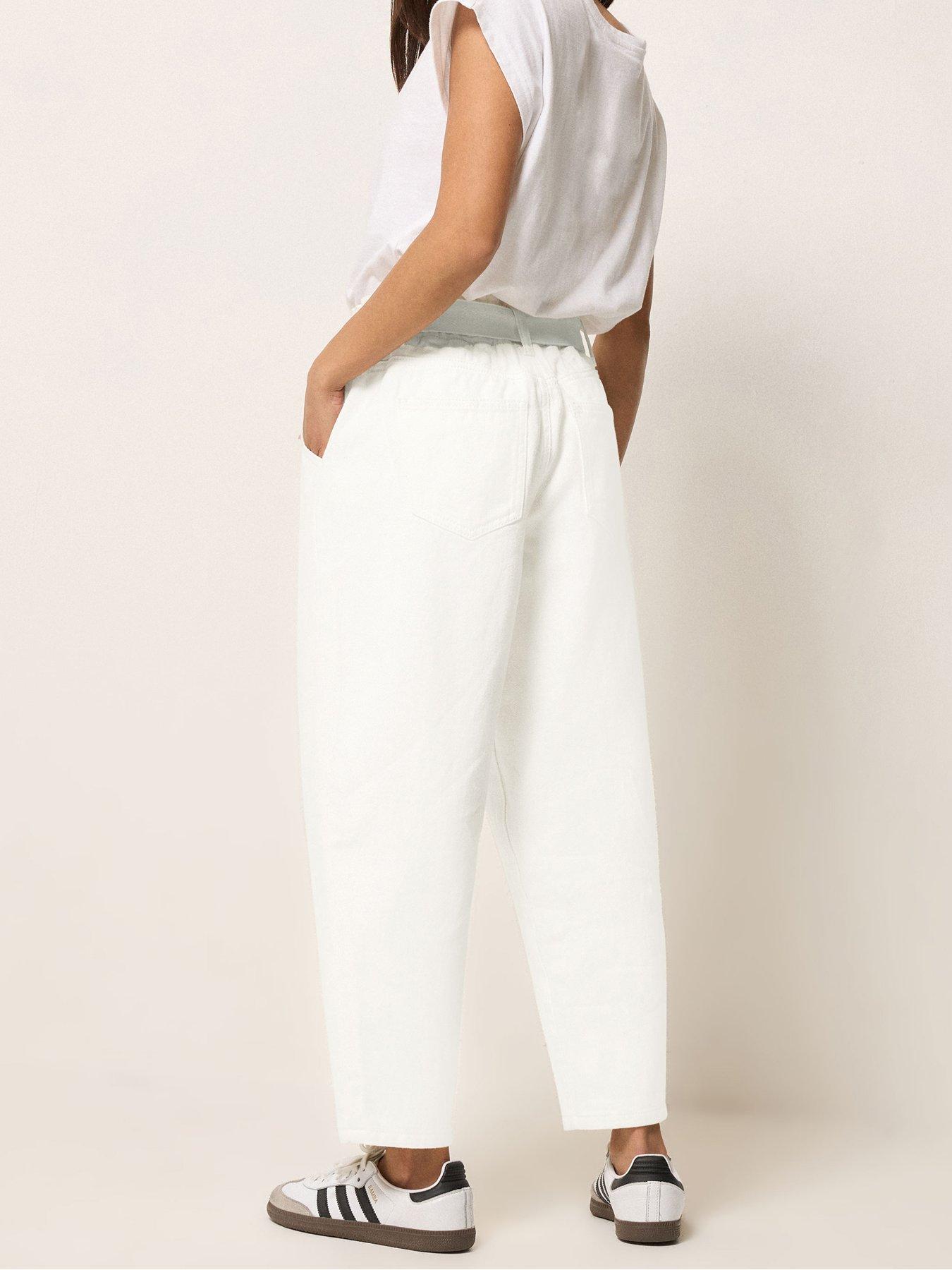 Image 2 of 4 of PixieGirl Petite Belt Paperbag Barrel Jeans
