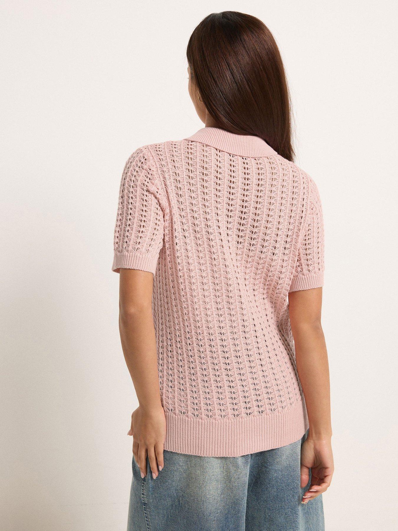 pixiegirl-petite-crochet-polo-top-pinkstillFront