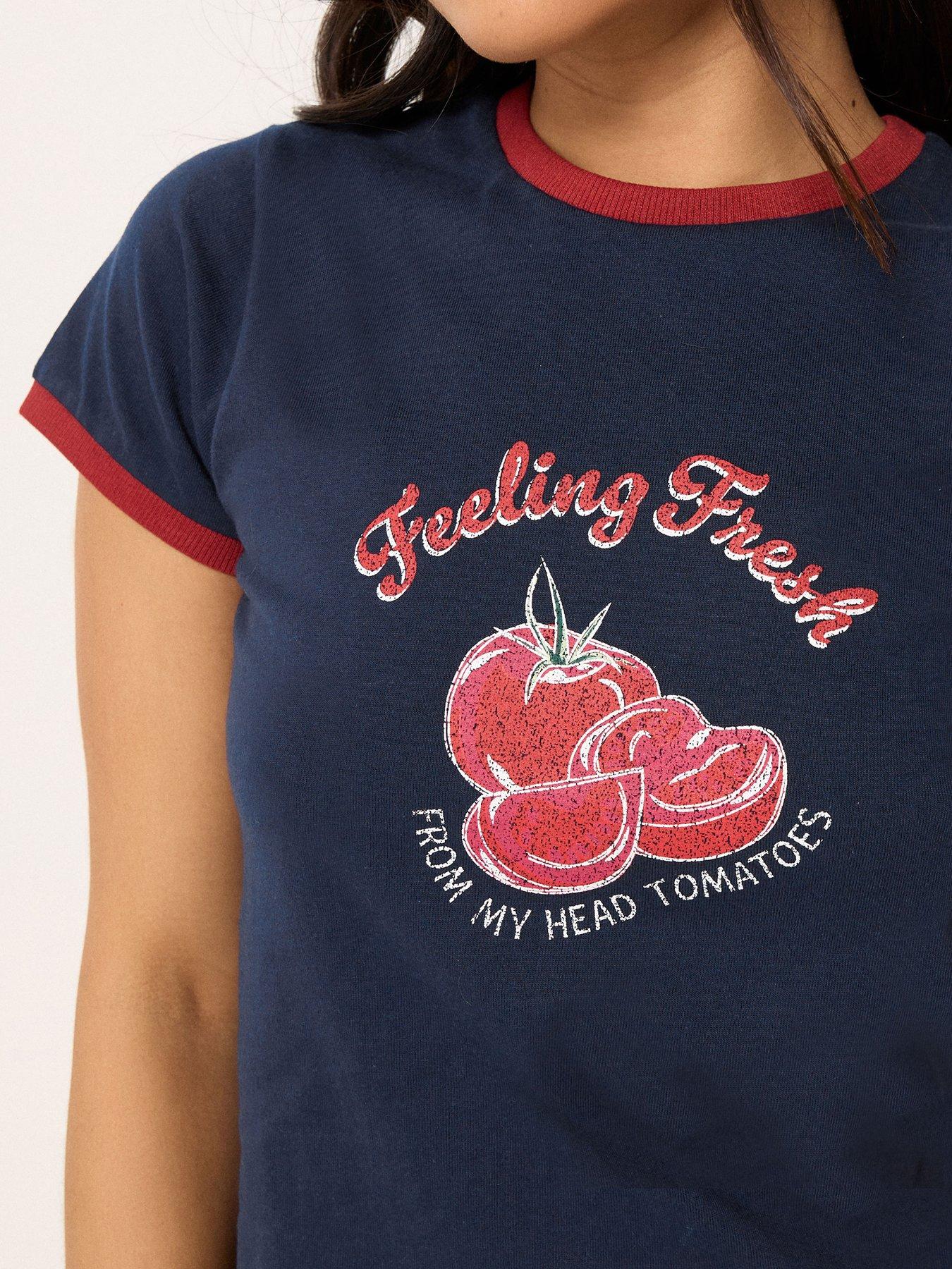 Image 5 of 6 of PixieGirl Petite Feeling Fresh Tomato T-shirt