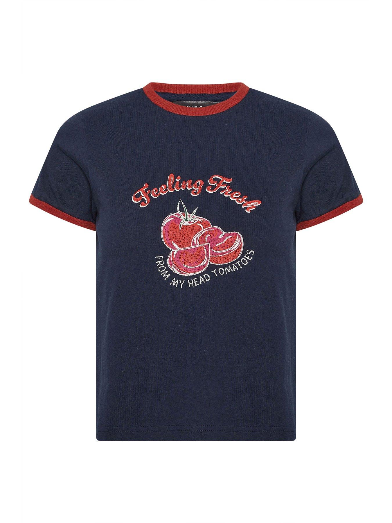 Image 6 of 6 of PixieGirl Petite Feeling Fresh Tomato T-shirt