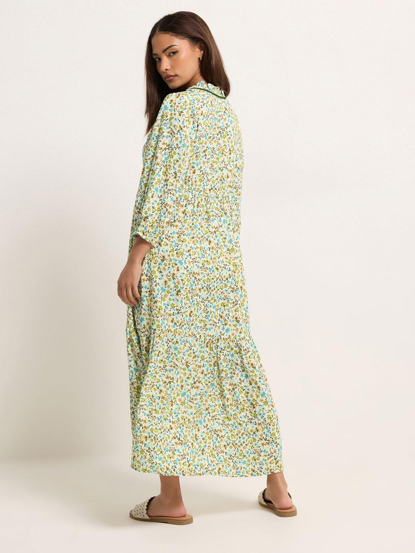 pixiegirl-petite-ditsy-frill-trim-midaxi-dressstillFront