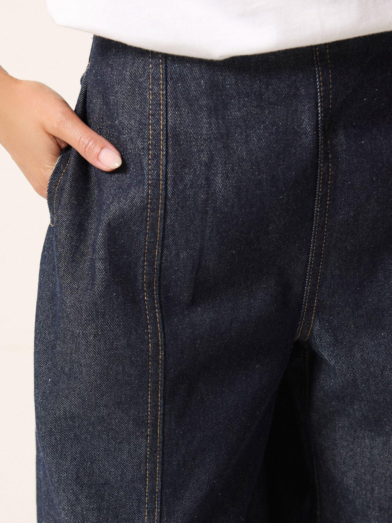 Image 4 of 5 of PixieGirl Petite Seam Front Balloon Jeans