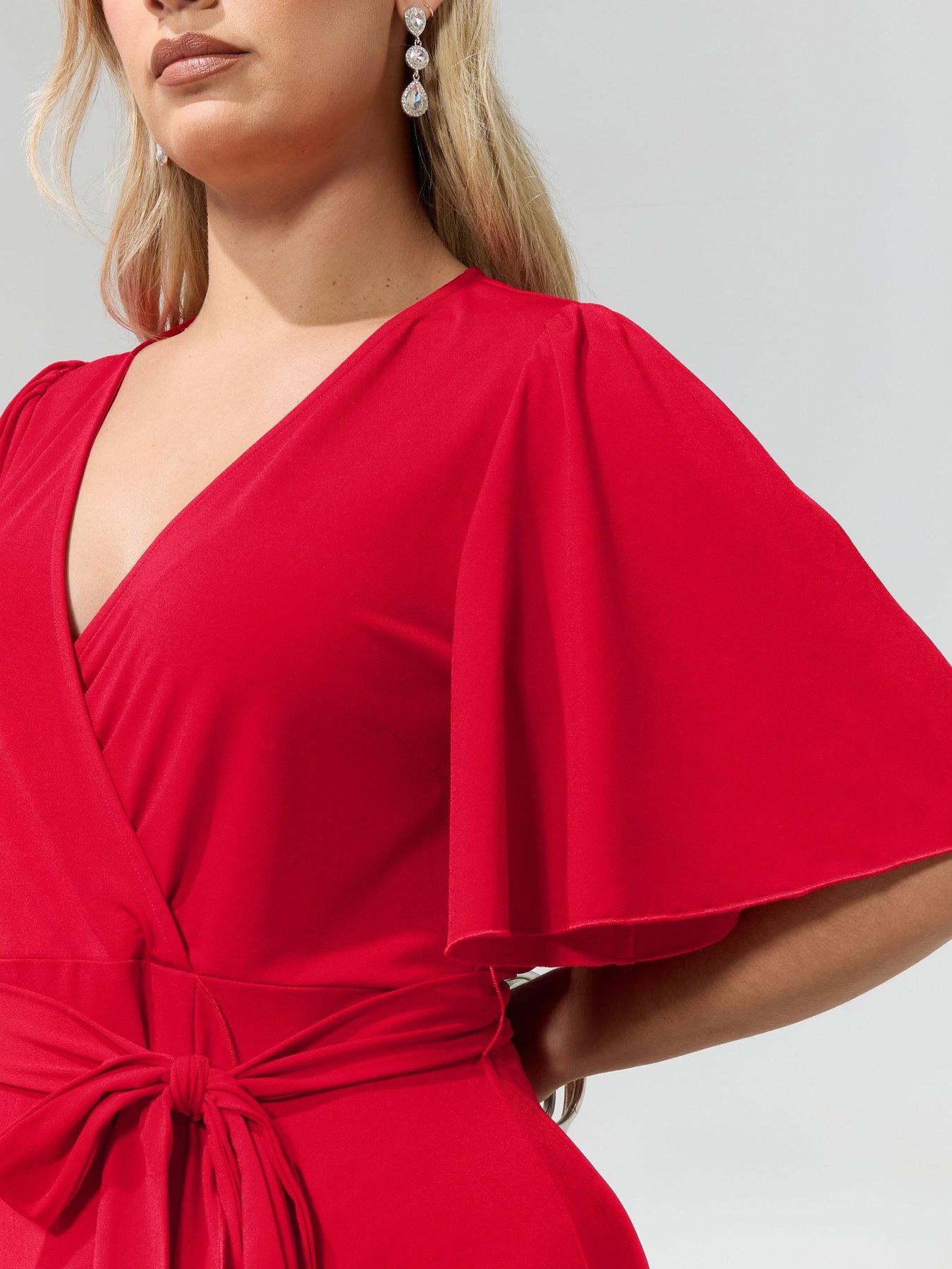 yours-curve-wrap-ruffle-dressoutfit