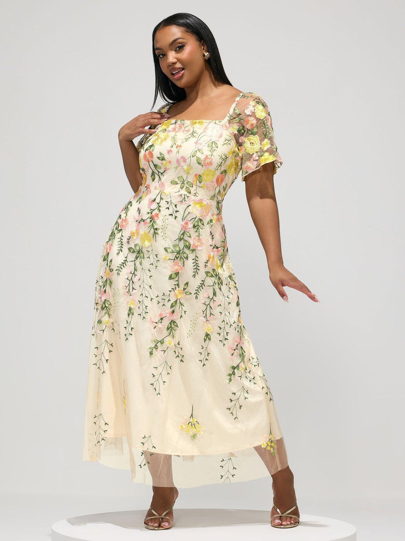 yours-curve-square-neck-embroidered-maxi-dress-yellowfront