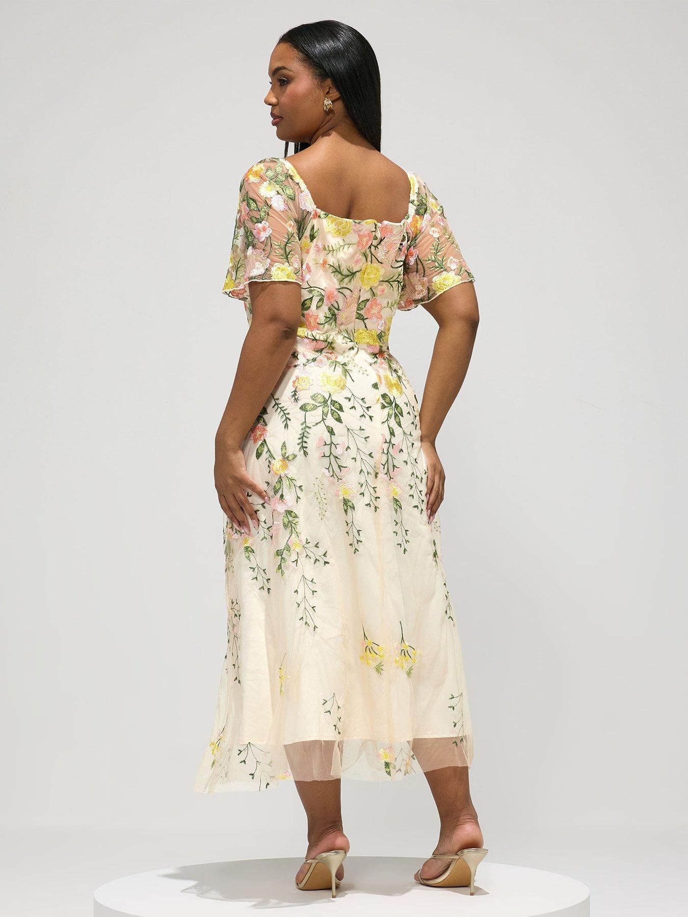 yours-curve-square-neck-embroidered-maxi-dress-yellowstillFront