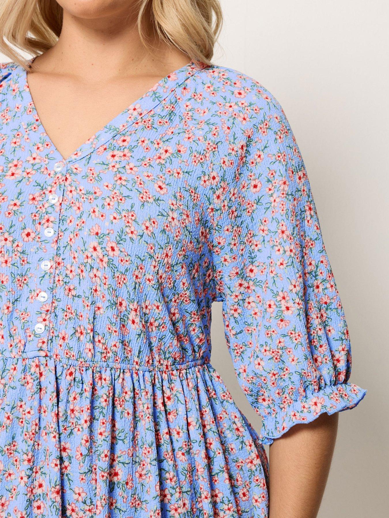 Image 4 of 5 of Yours Curve Raglan Prairie Dress