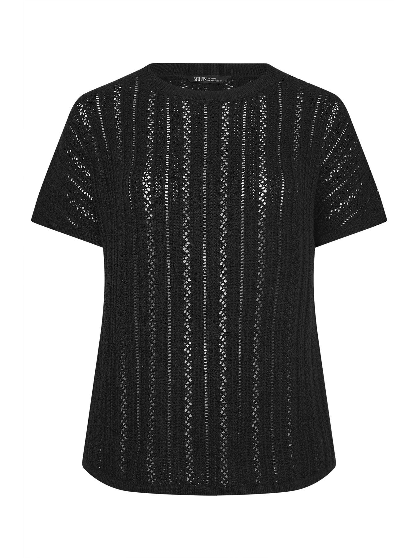 Image 5 of 5 of Yours Curve Boxy Cover Up - Black