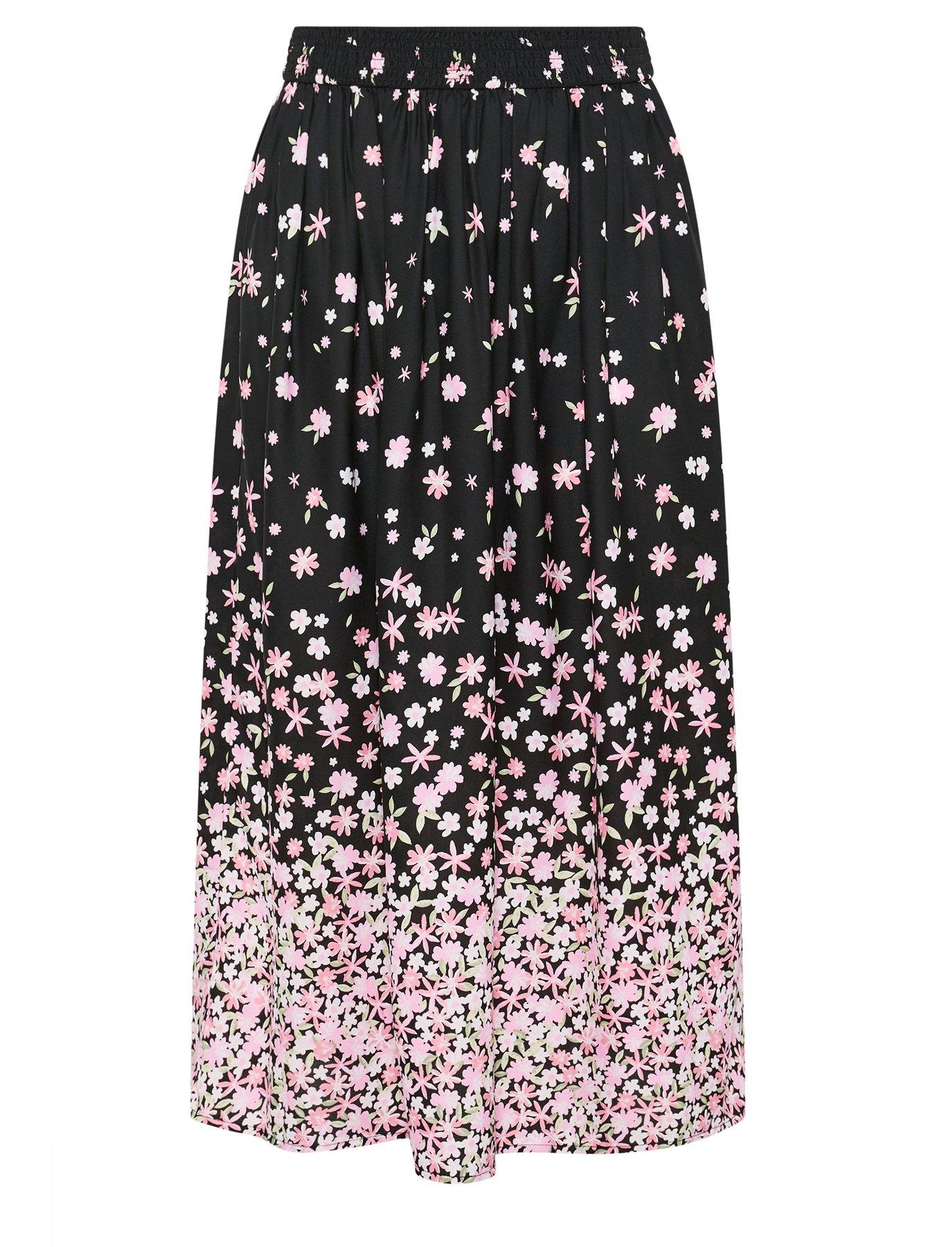 yours-curve-ditsy-border-midaxi-skirt-blackdetail