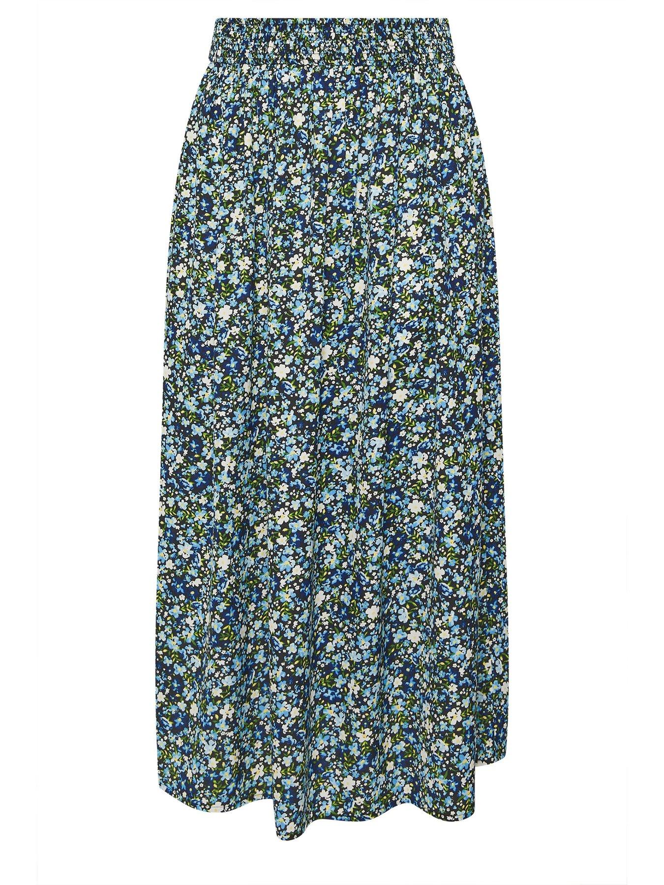 yours-curve-ditsy-midaxi-skirt-bluedetail