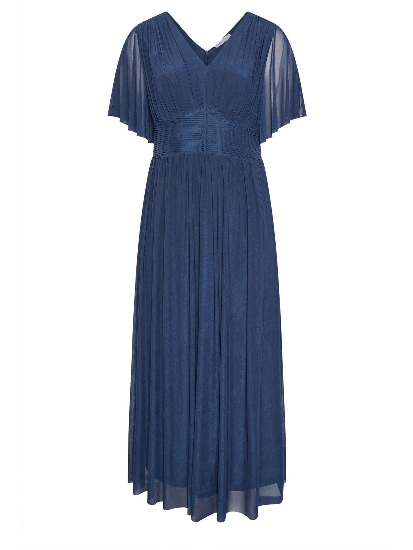 yours-curve-pleated-gathered-v-neck-maxi-dressdetail