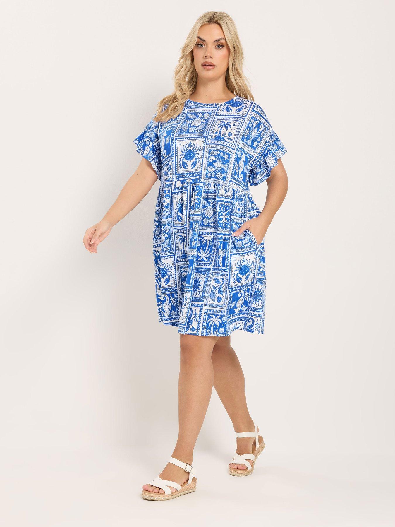yours-curve-frill-sleeve-tunic-dressback