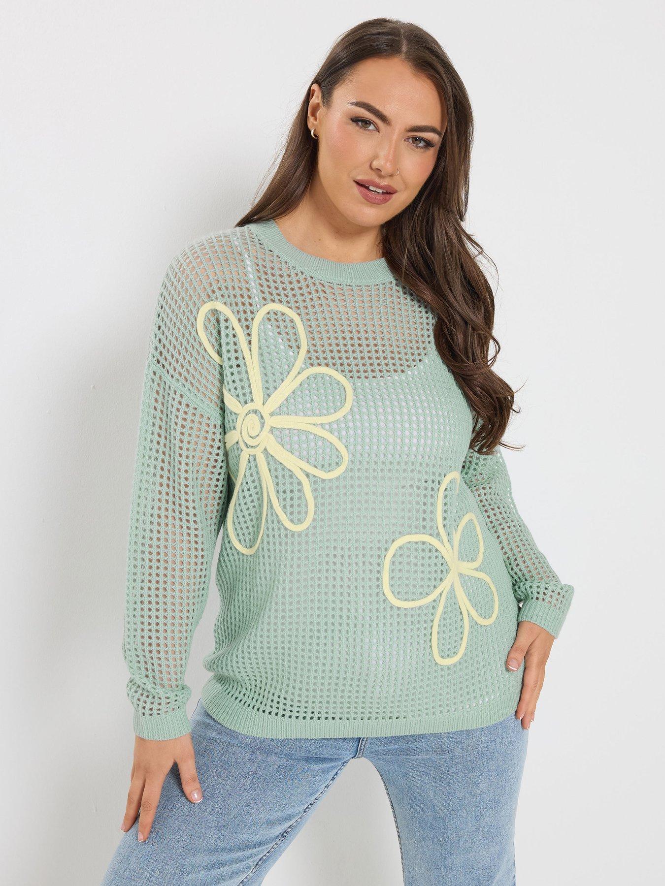 yours-curve-cornelle-floral-jumper-bluefront