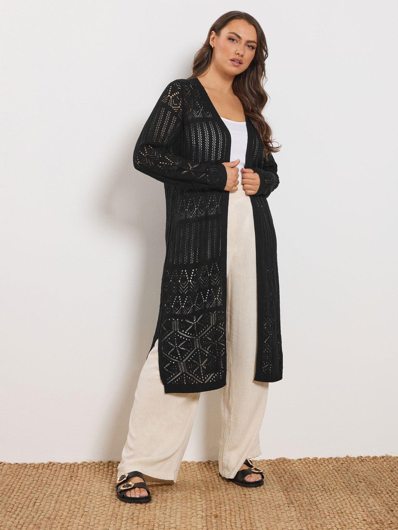 Yours Curve Maxi Pointelle Cardigan