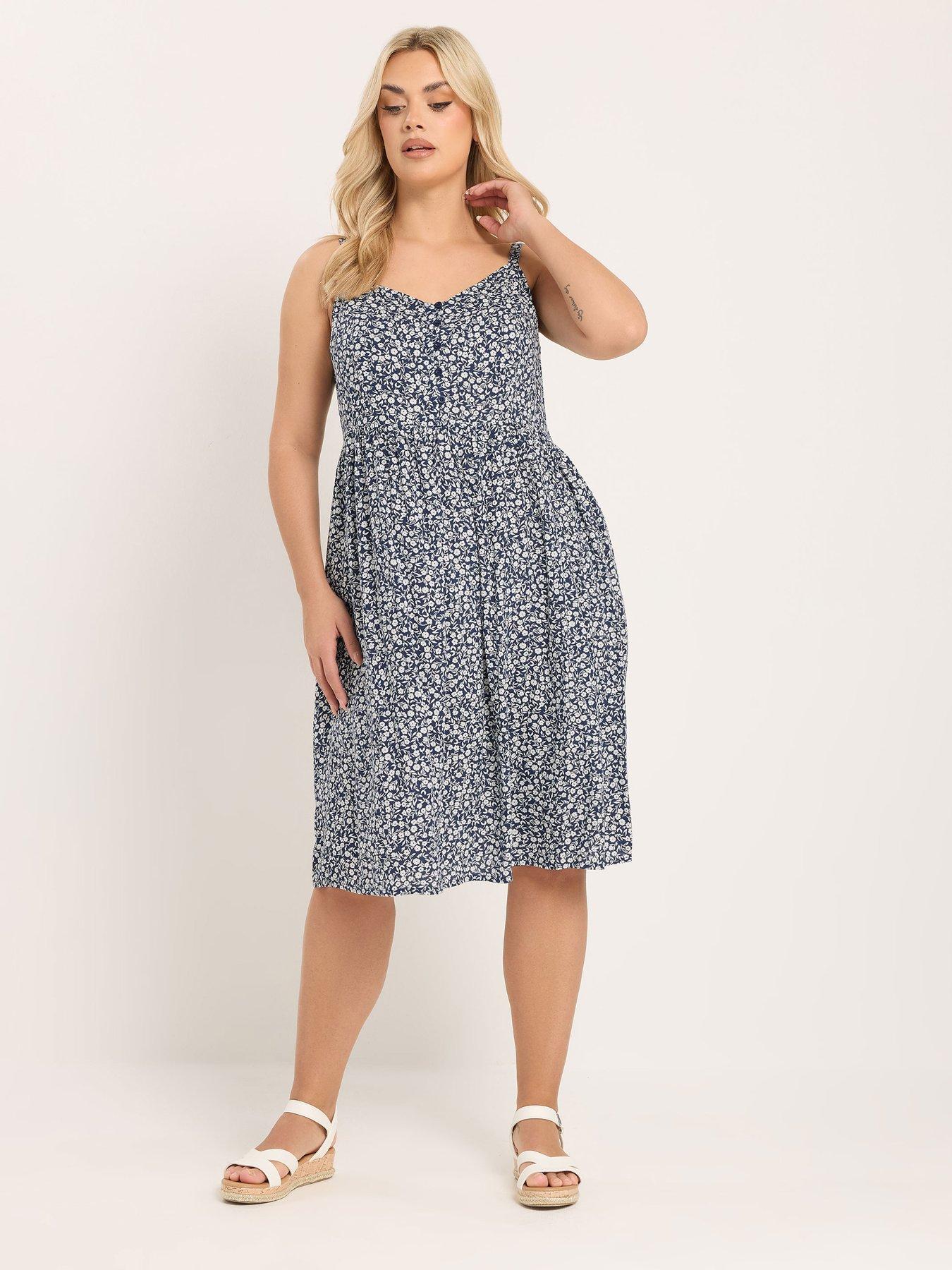 yours-curve-strappy-sundress-bluefront