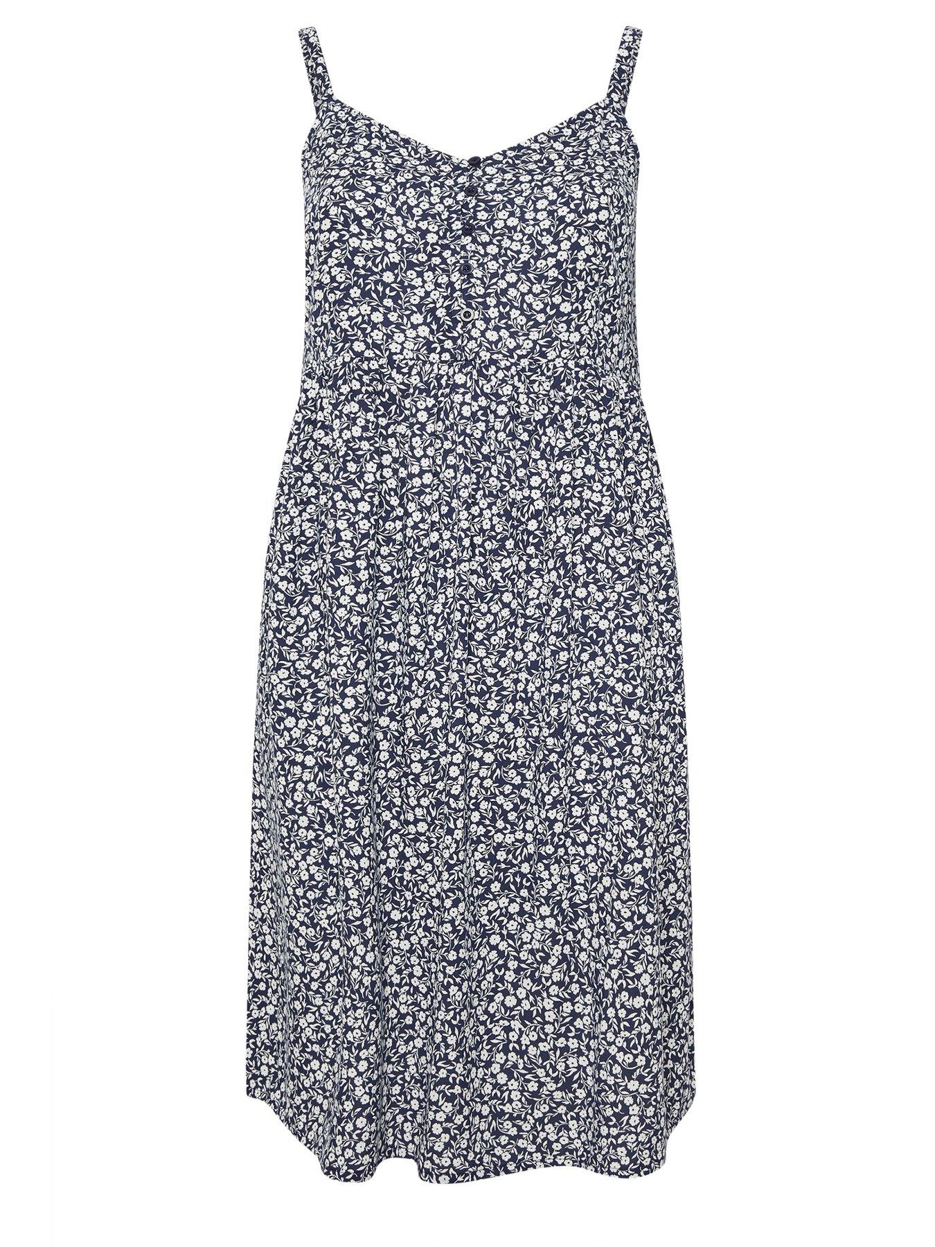 yours-curve-strappy-sundress-bluedetail