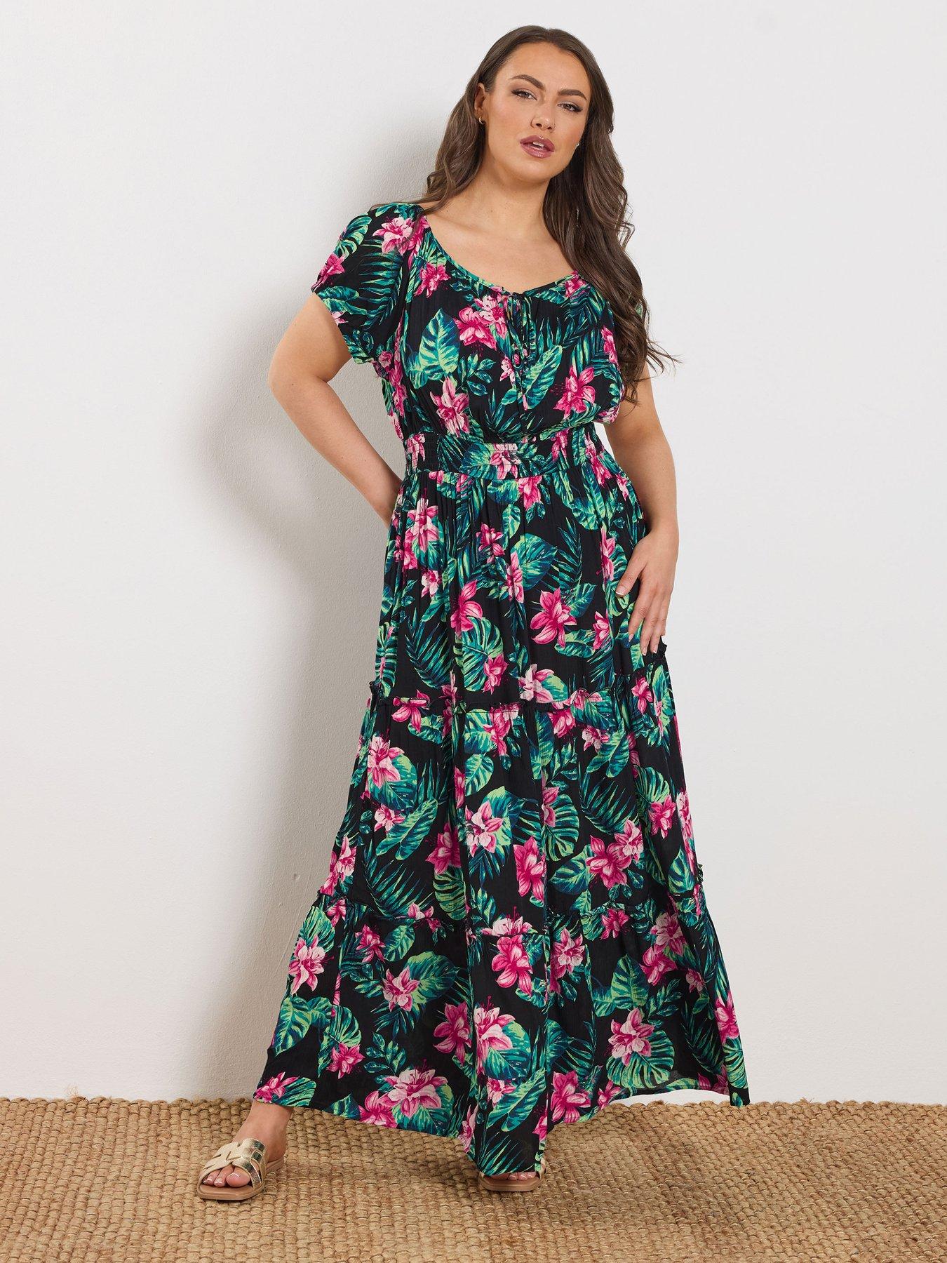 Yours Curve Gypsy Bardot Maxi Dress