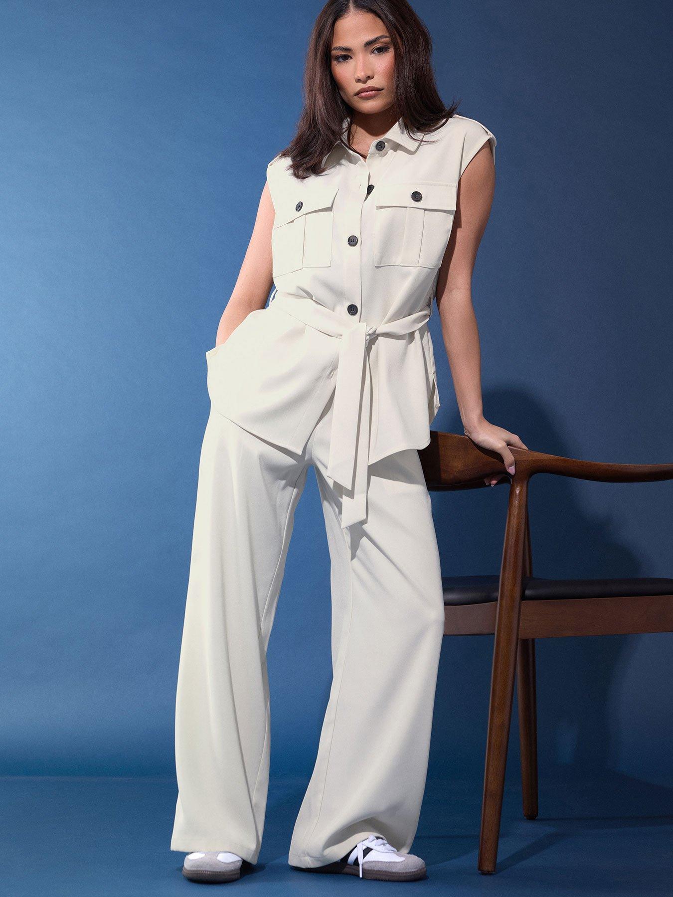 Image 1 of 6 of PixieGirl Petite Formal Wide Leg Trousers