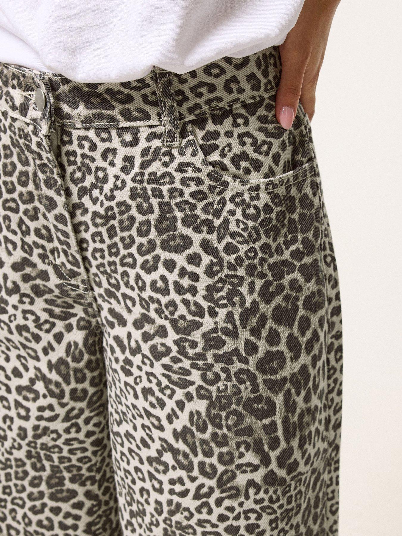 Image 5 of 6 of PixieGirl Petite Animal Wide Leg Jeans