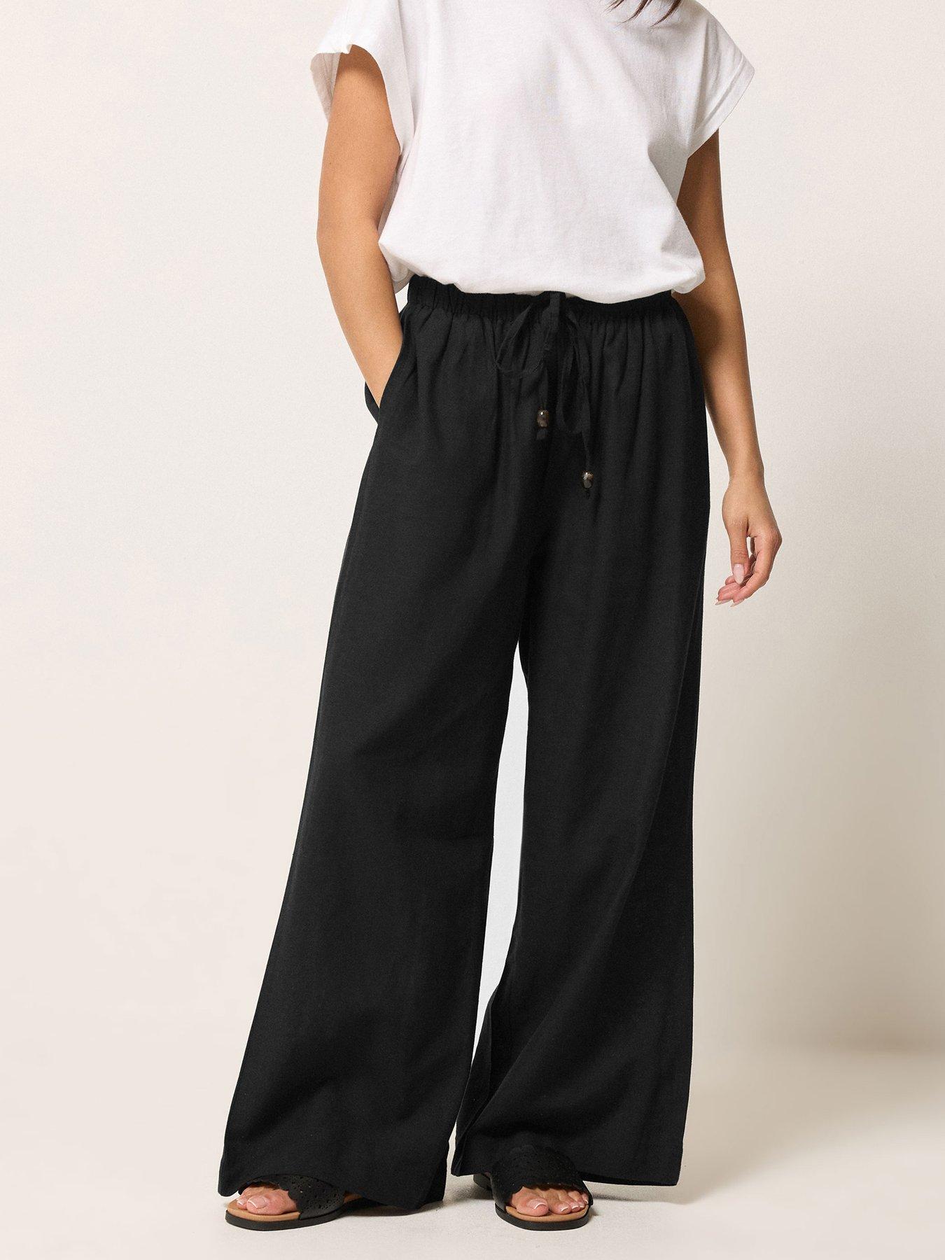 PixieGirl Petite Bead Drawstring Wide Leg Trousers