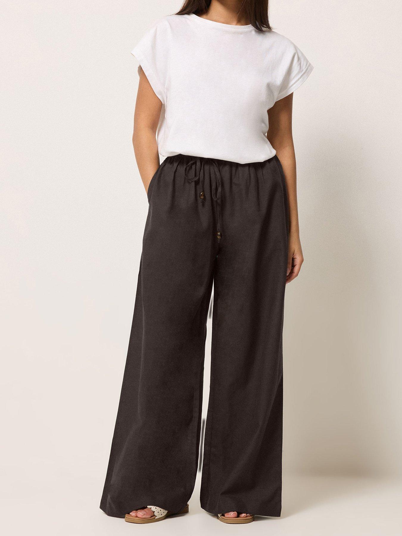 PixieGirl Petite Bead Drawstring Wide Leg Trousers