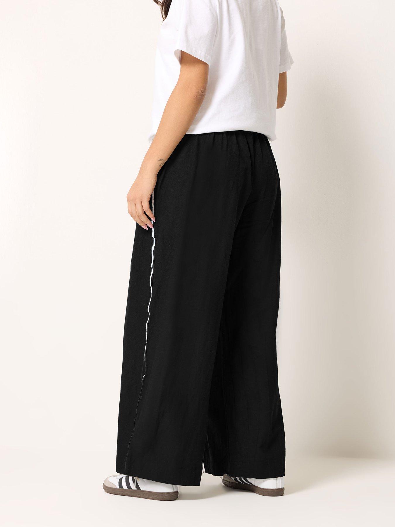 pixiegirl-petite-side-stripe-wide-leg-trousers-blackstillFront