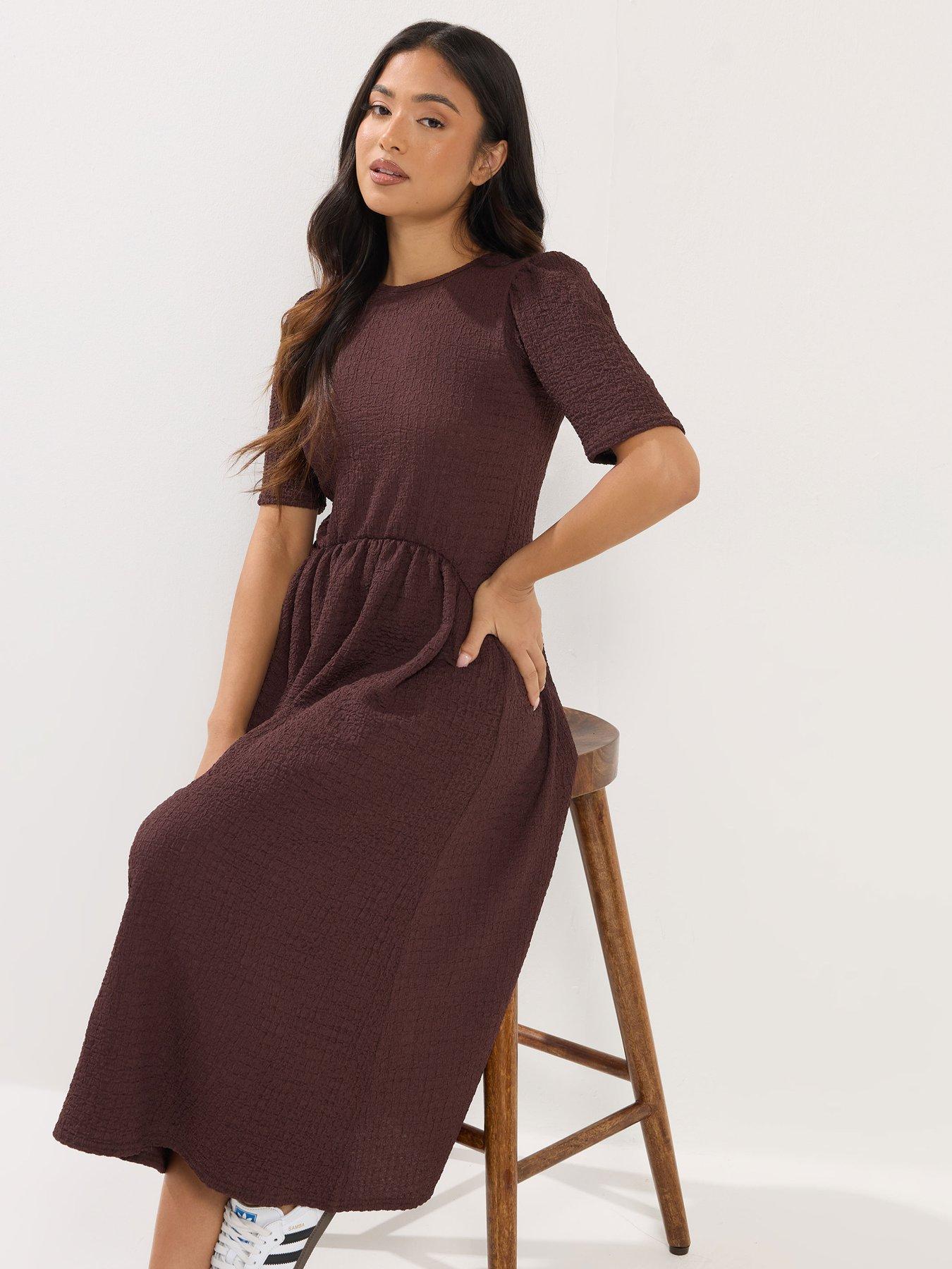 pixiegirl-petite-textured-midi-dress-brownback