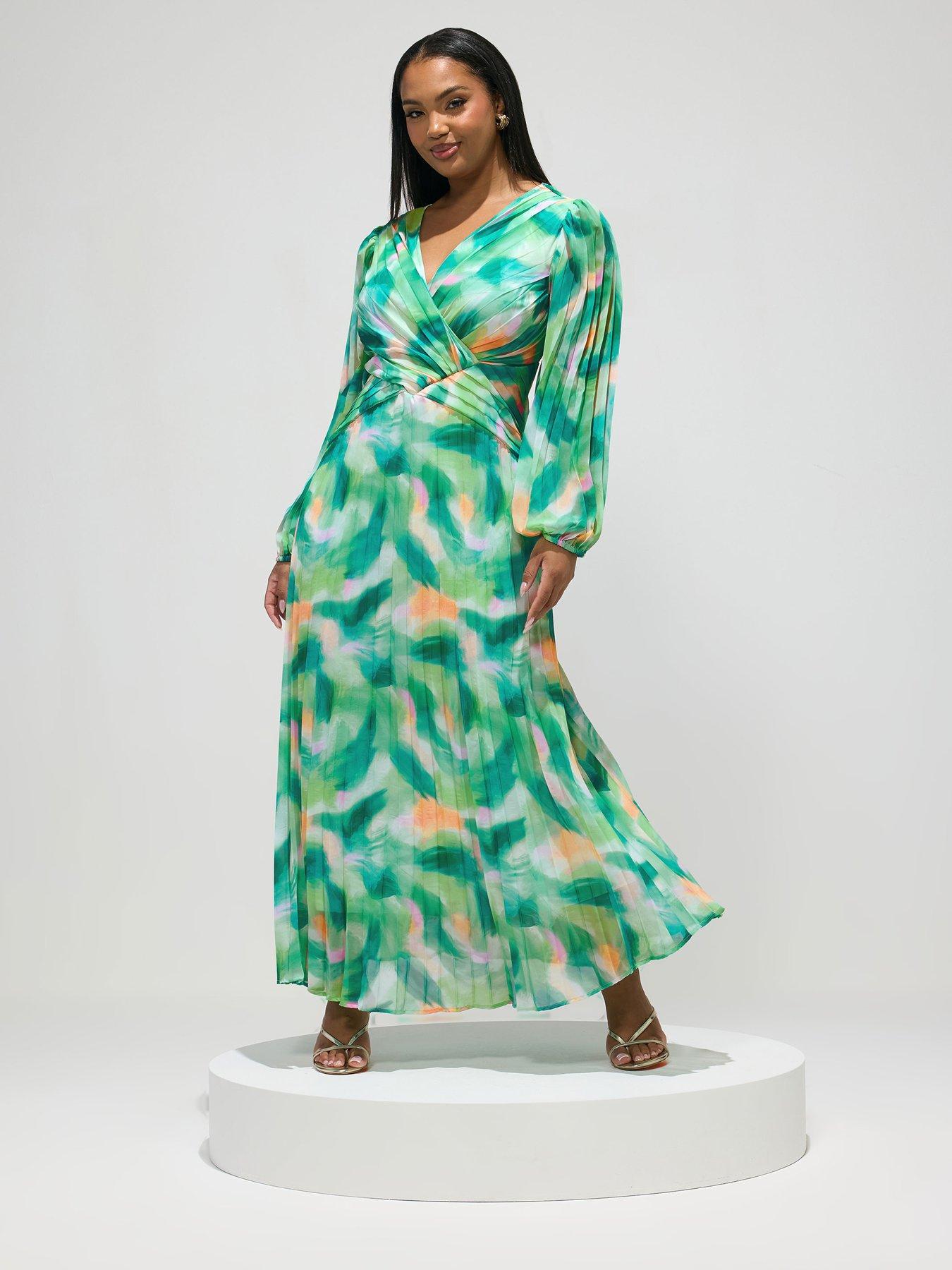yours-curve-abstract-long-sleeve-pleat-dressback