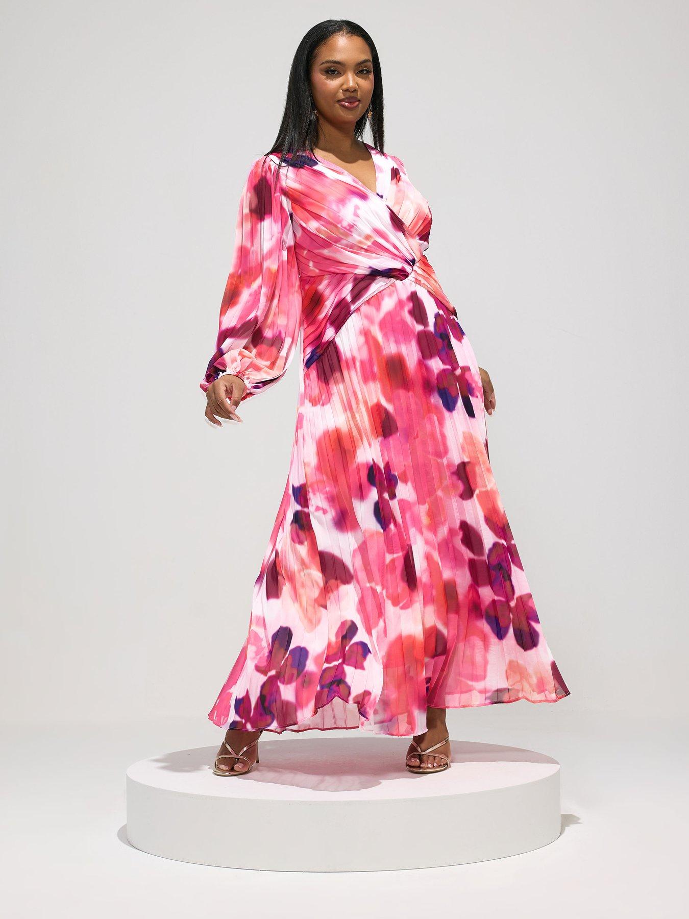 yours-curve-abstract-long-sleeve-pleat-dressback