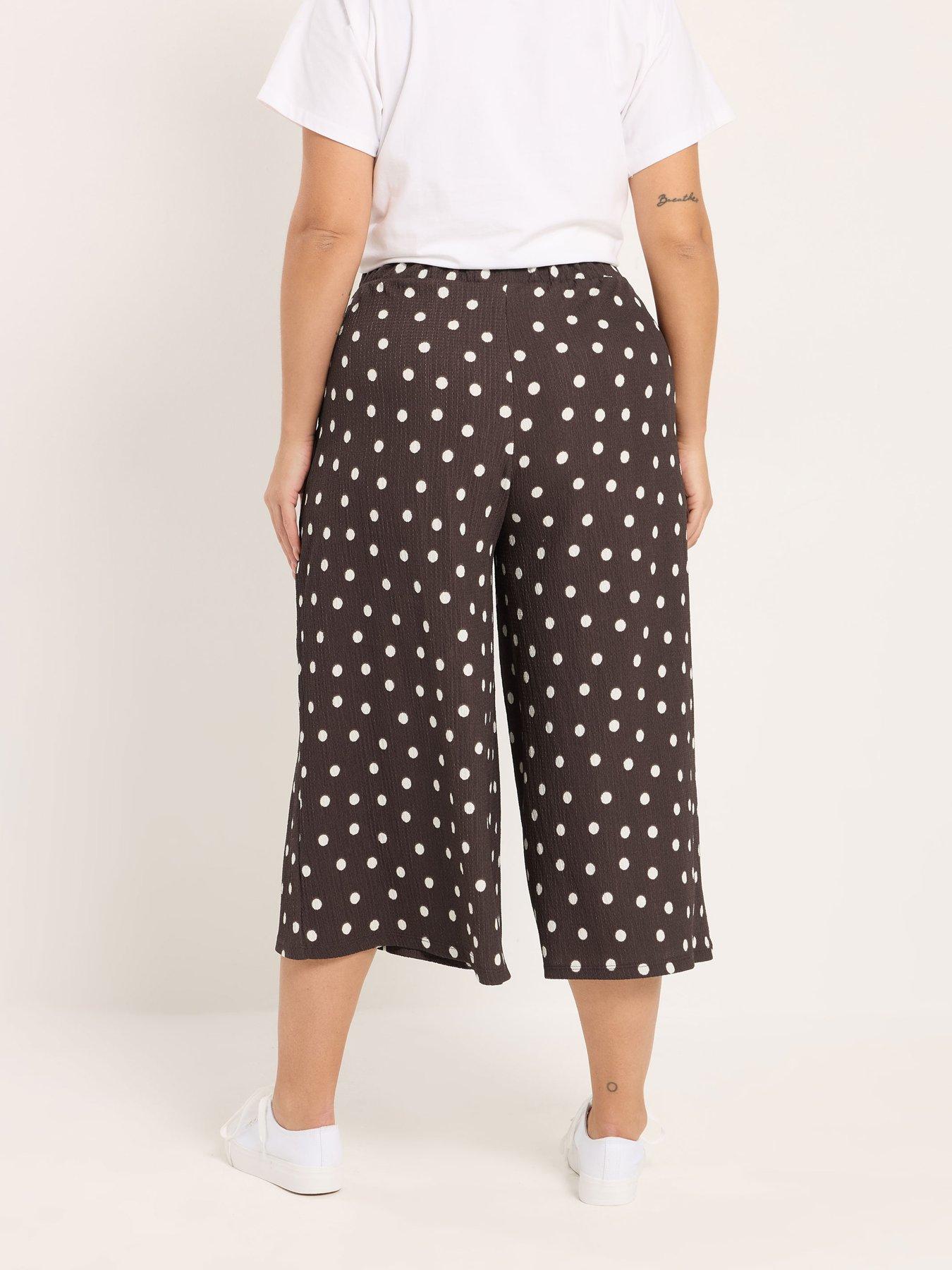 yours-curve-polka-dot-printed-jersey-culottestillFront