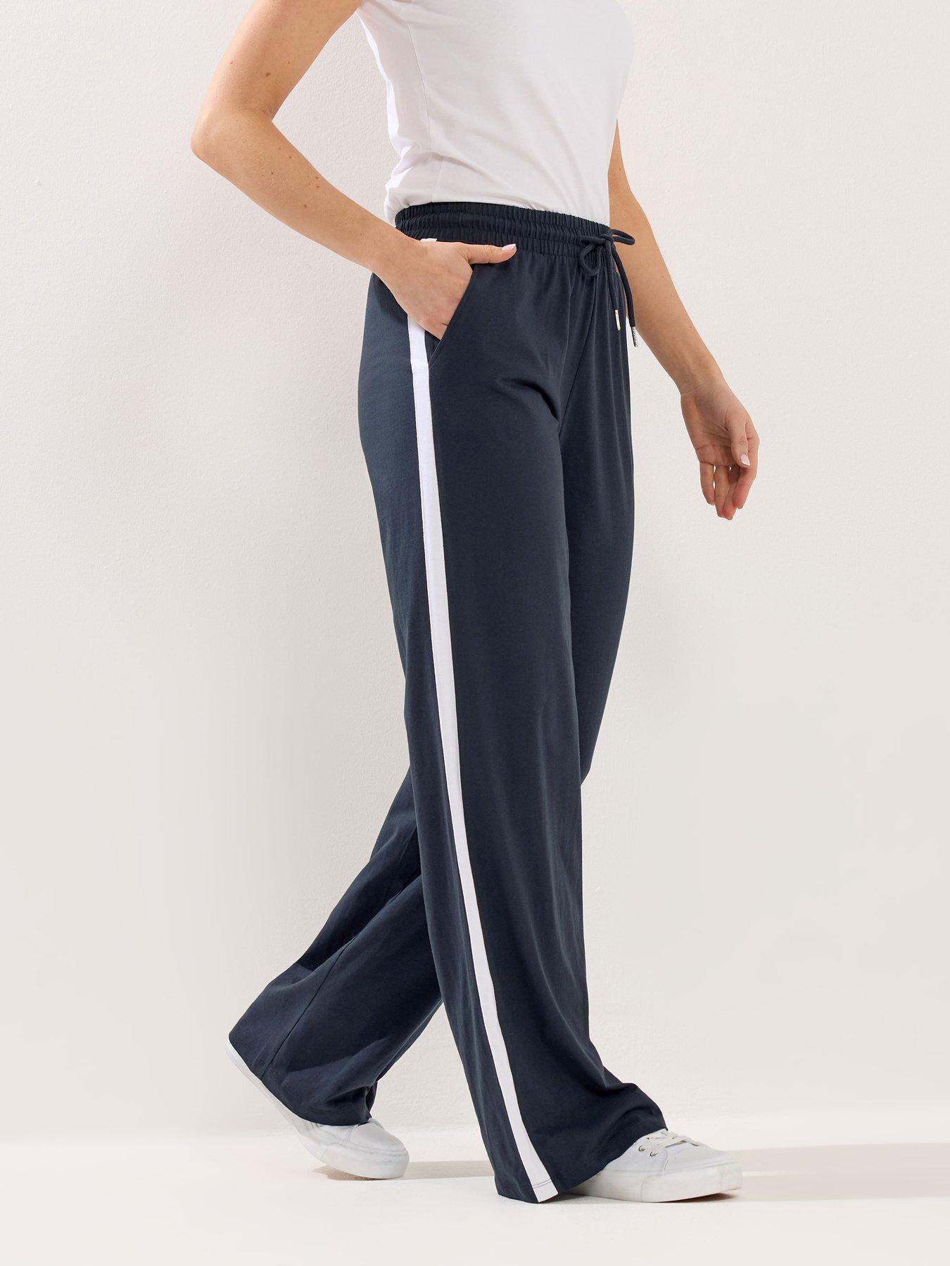Long Tall Sally Contrast Piped Jogger 34" - Blue