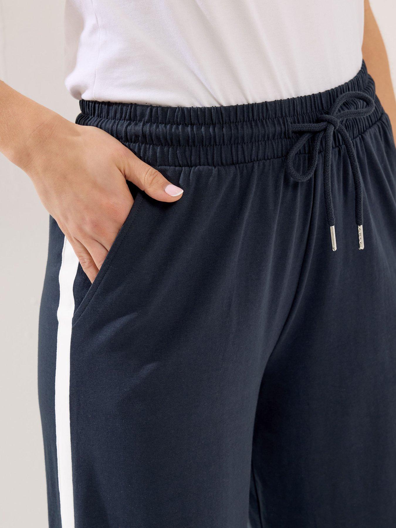 Image 4 of 5 of Long Tall Sally Contrast Piped Jogger 34" - Blue