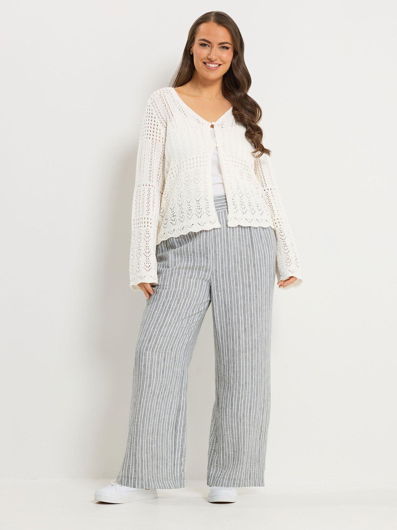 yours-curve-pointelle-stitch-cardiganback