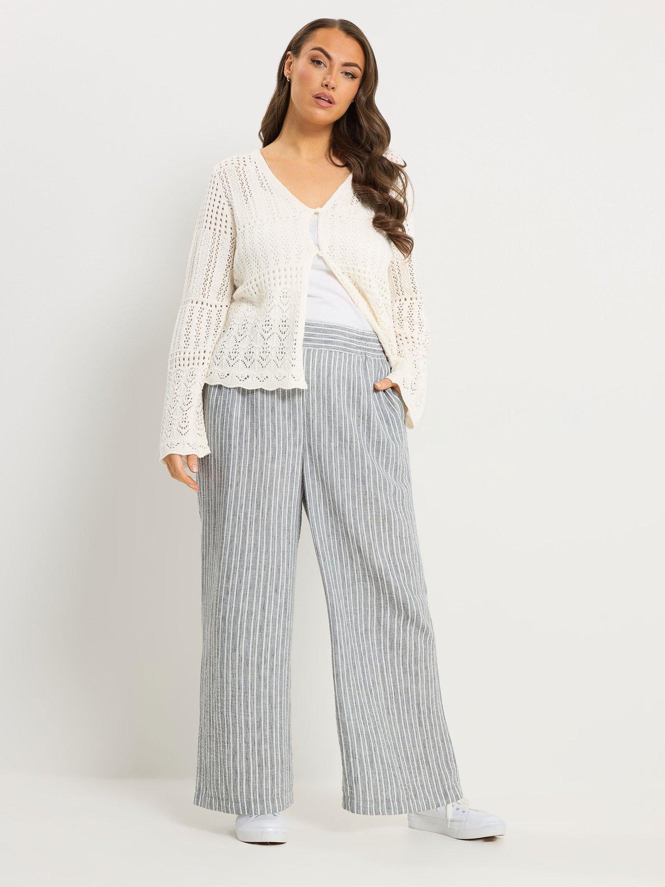 yours-curve-pointelle-stitch-cardiganoutfit