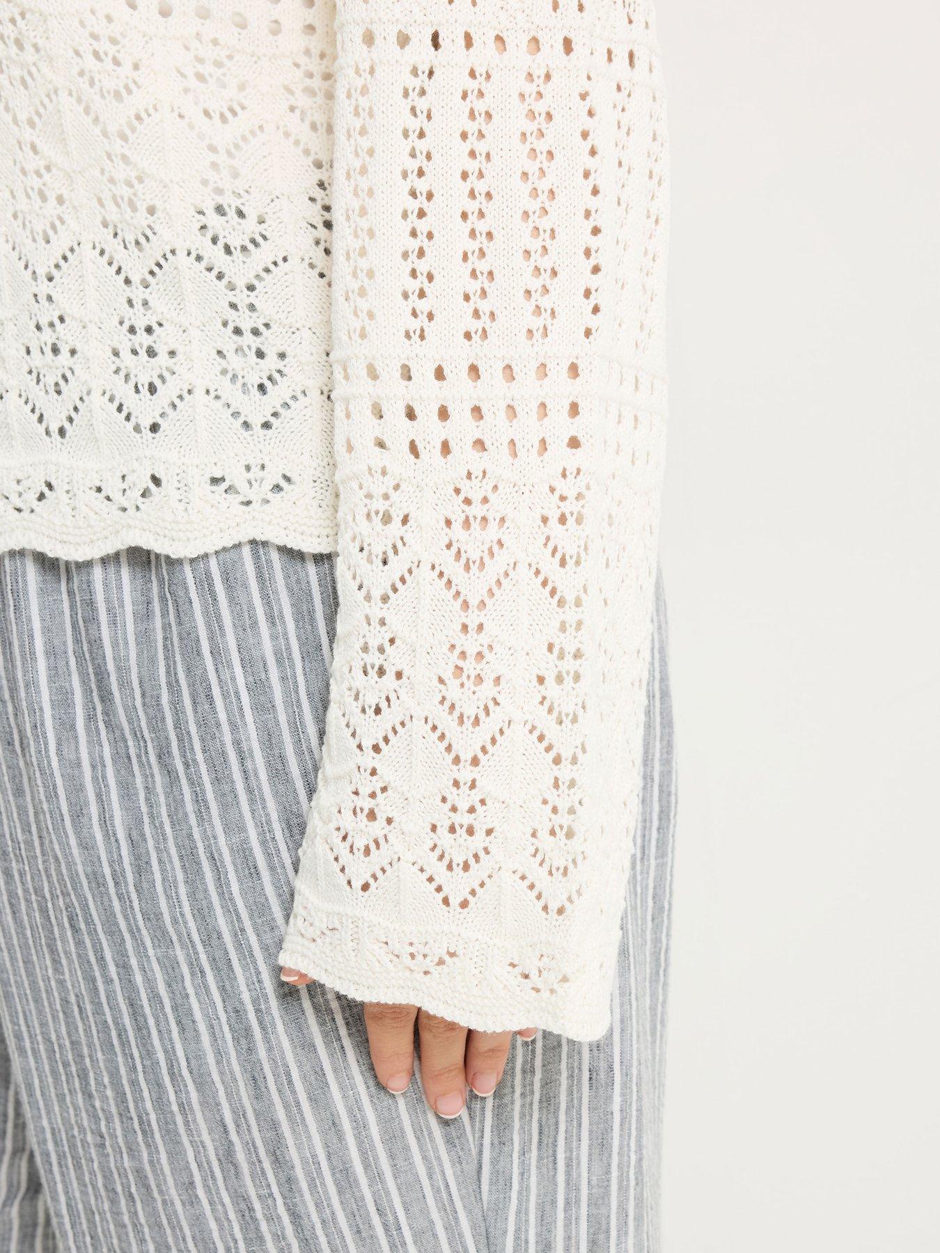 yours-curve-pointelle-stitch-cardigandetail