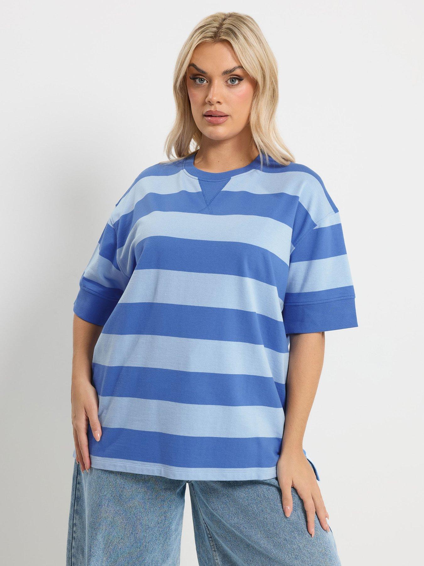 yours-curve-striped-ribed-t-shirtfront