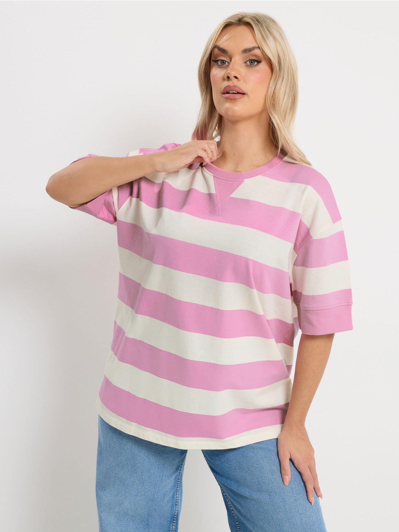 yours-curve-striped-ribed-t-shirtfront