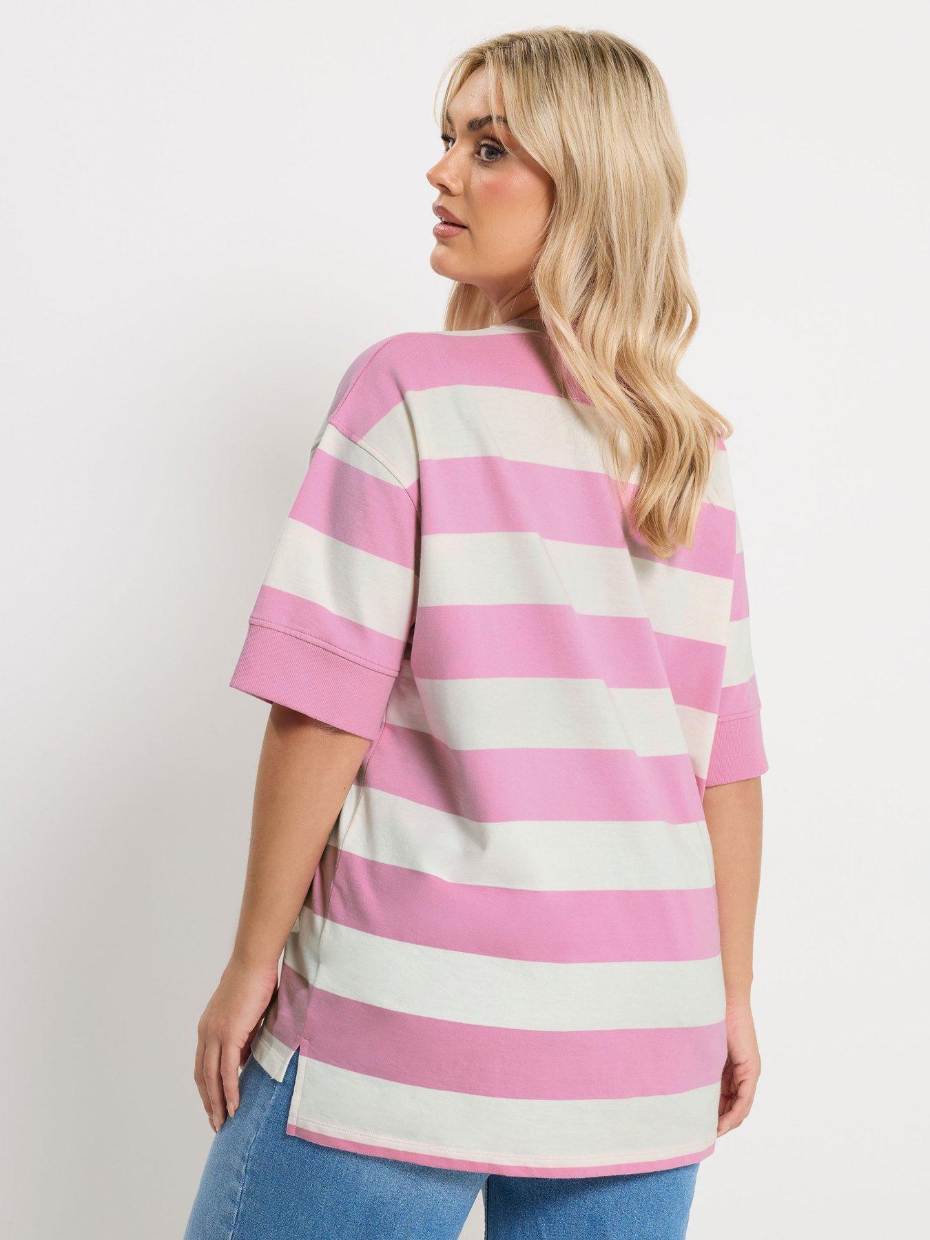 yours-curve-striped-ribed-t-shirtstillFront