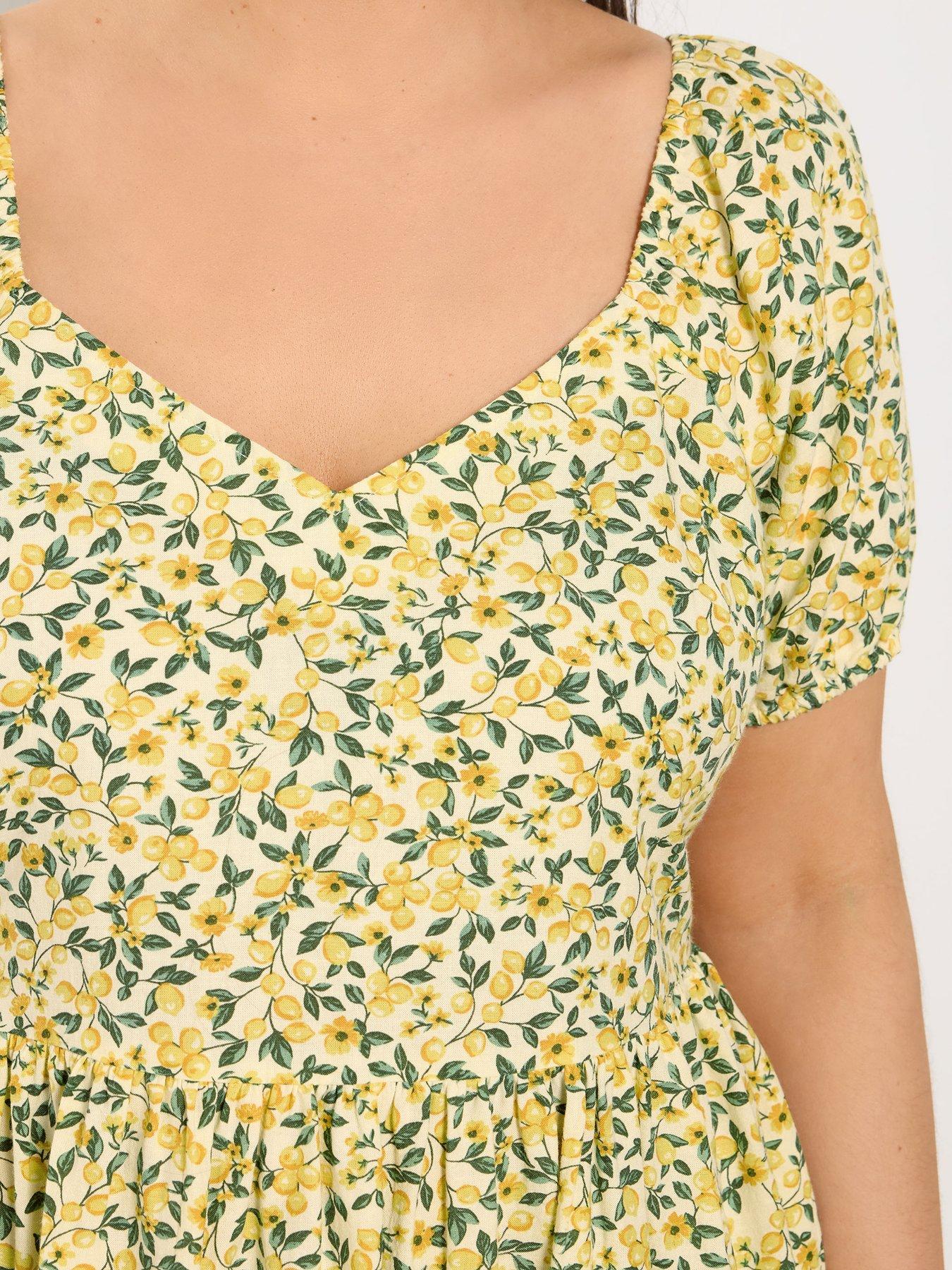 yours-curve-puffed-short-sleeve-midaxi-dressoutfit