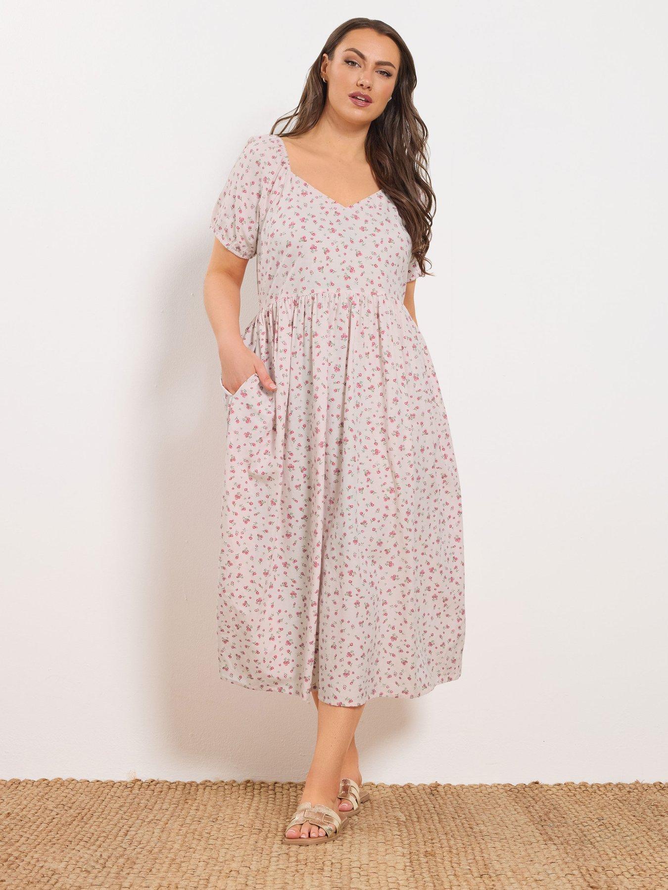 yours-curve-puffed-short-sleeve-midaxi-dressback