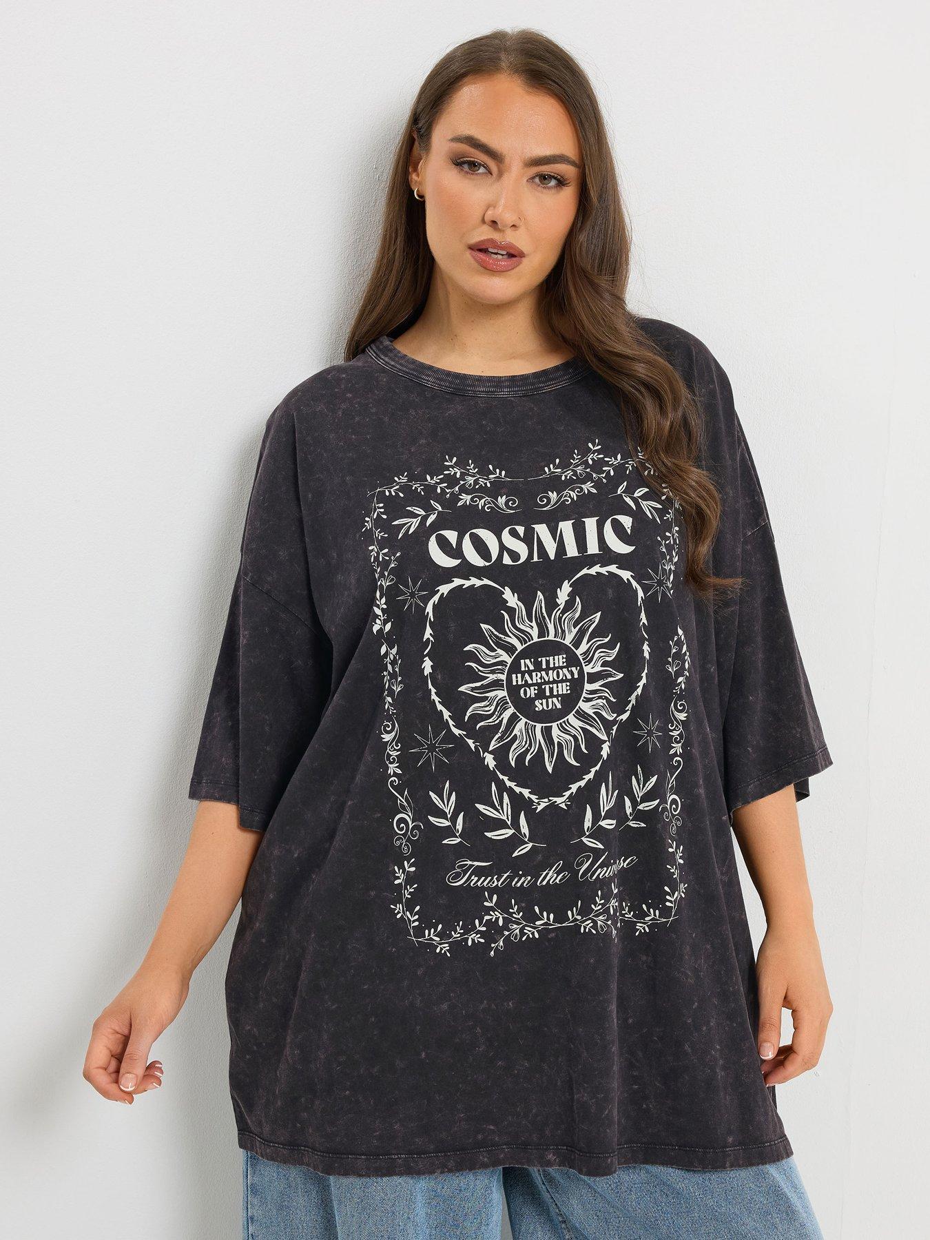 Yours Curve Placement Boxy T-shirt