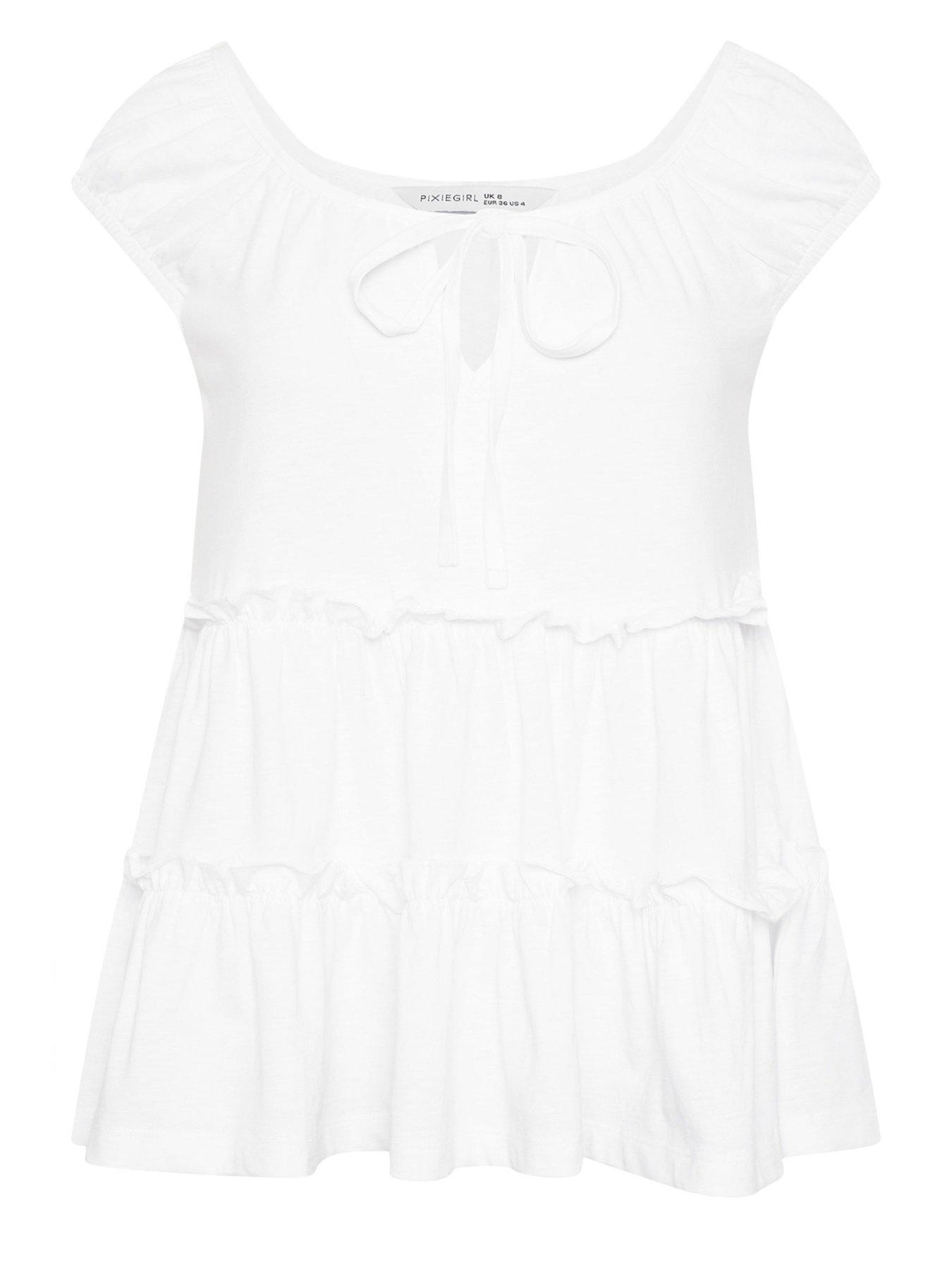 pixiegirl-petite-short-sleeve-tiered-top-whitedetail