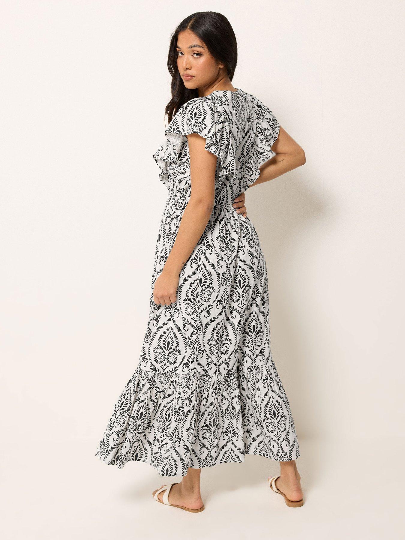 pixiegirl-petite-frill-print-maxi-dress-whitestillFront